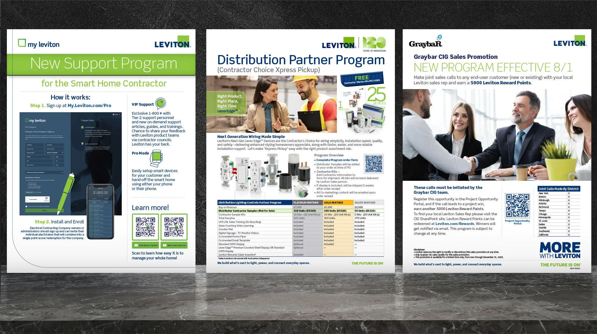 Leviton Manufacturing - Partner Support Promo Flyers