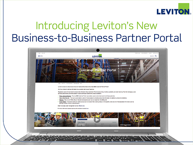 Leviton Manufacturing Partner Portal Web Ad