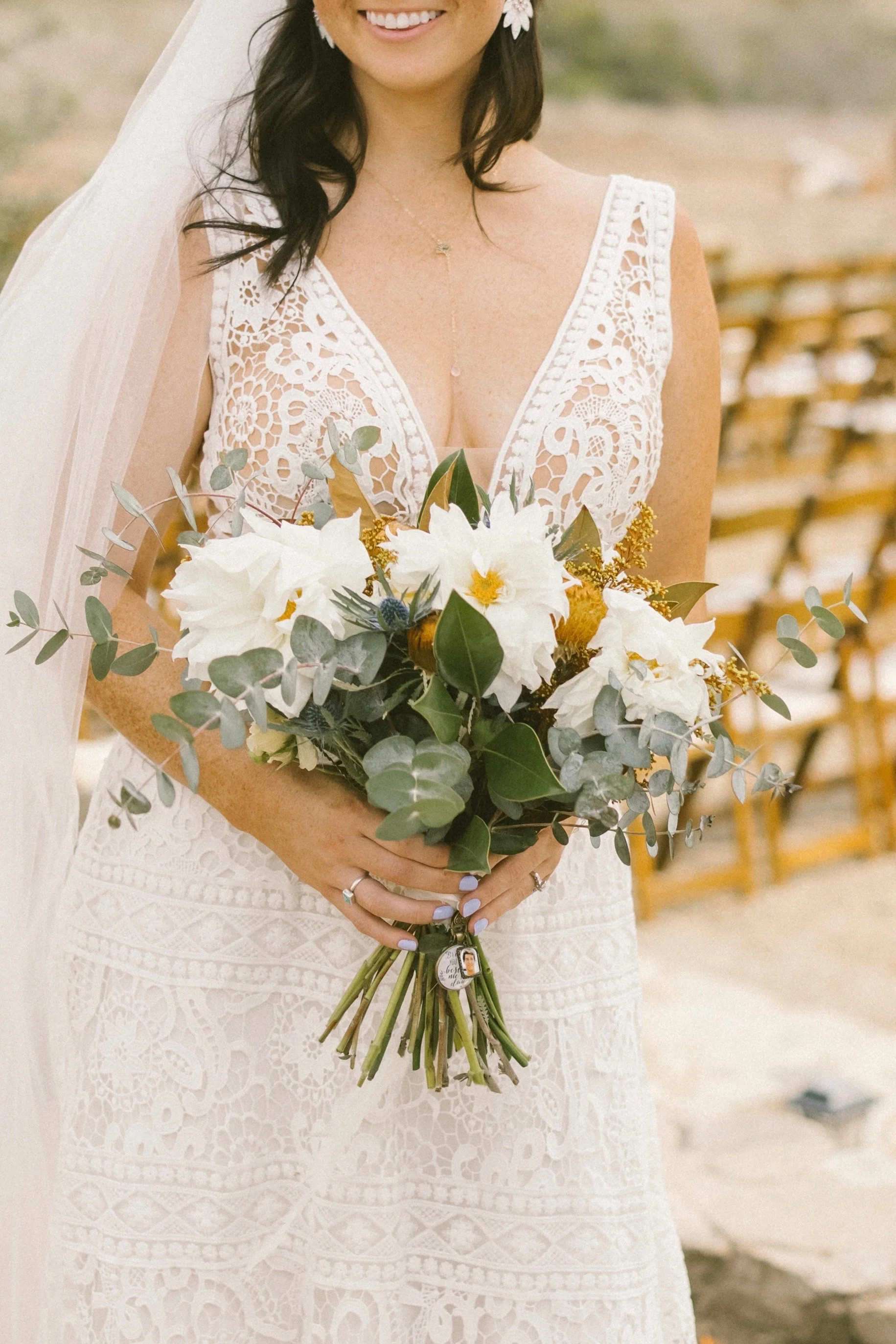 bouquet with sentimental charms