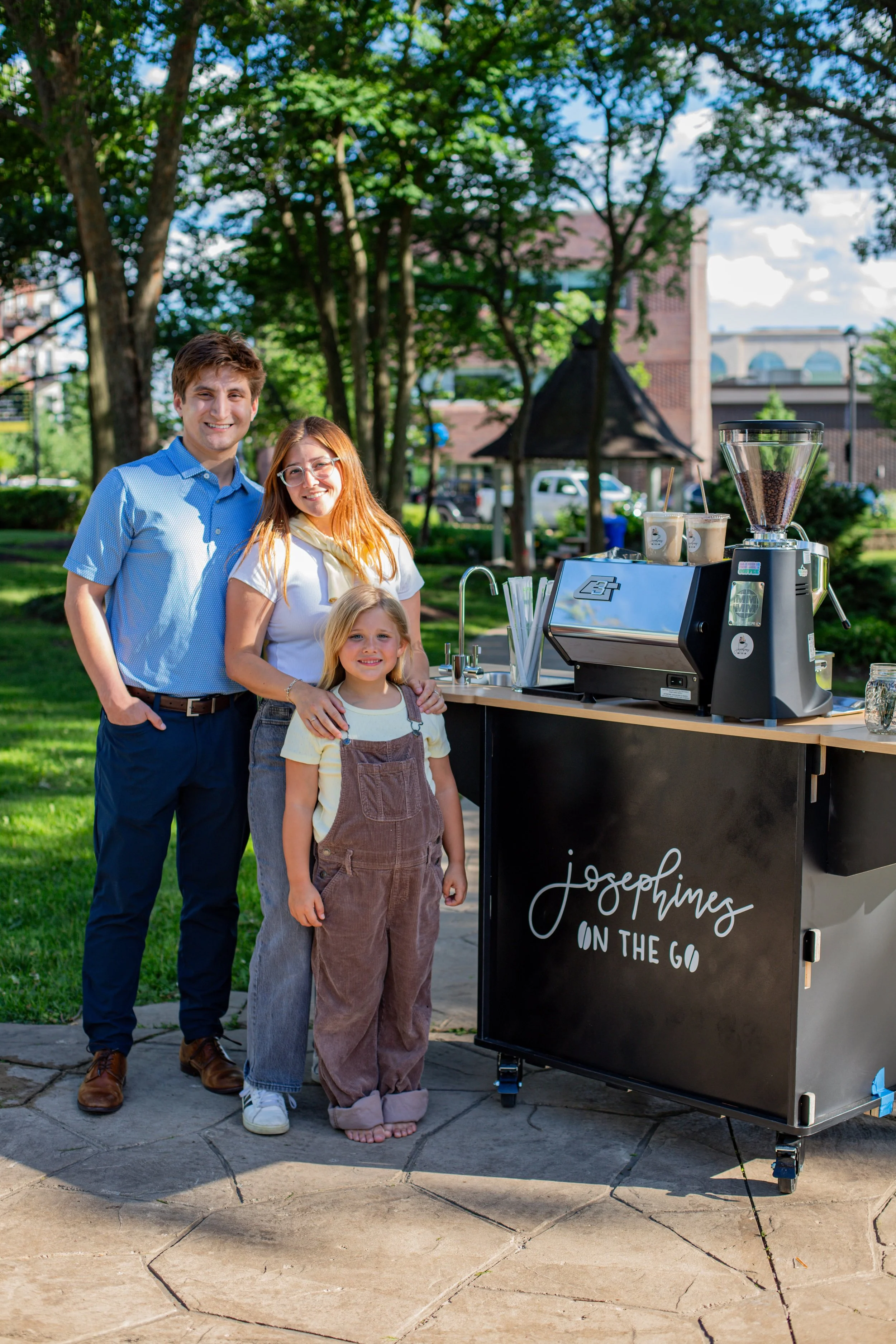 Josephines on the Go mobile coffee cart and team in Wheaton, IL