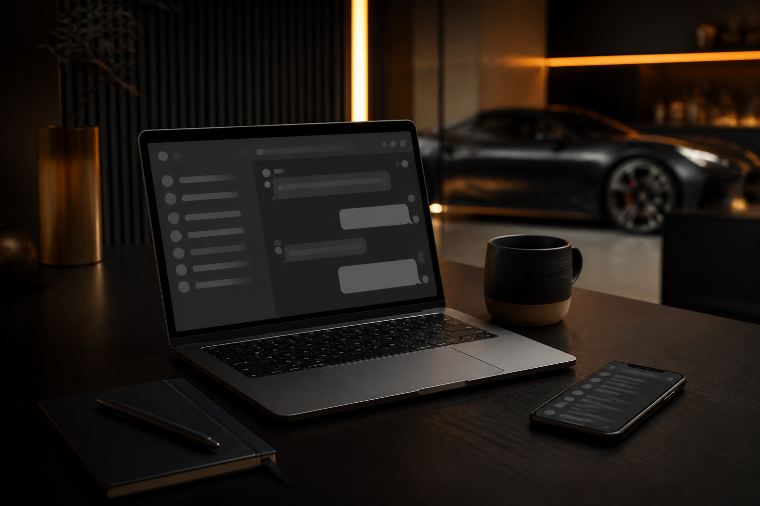 Laptop and smartphone ready for Armstrong customer support messages