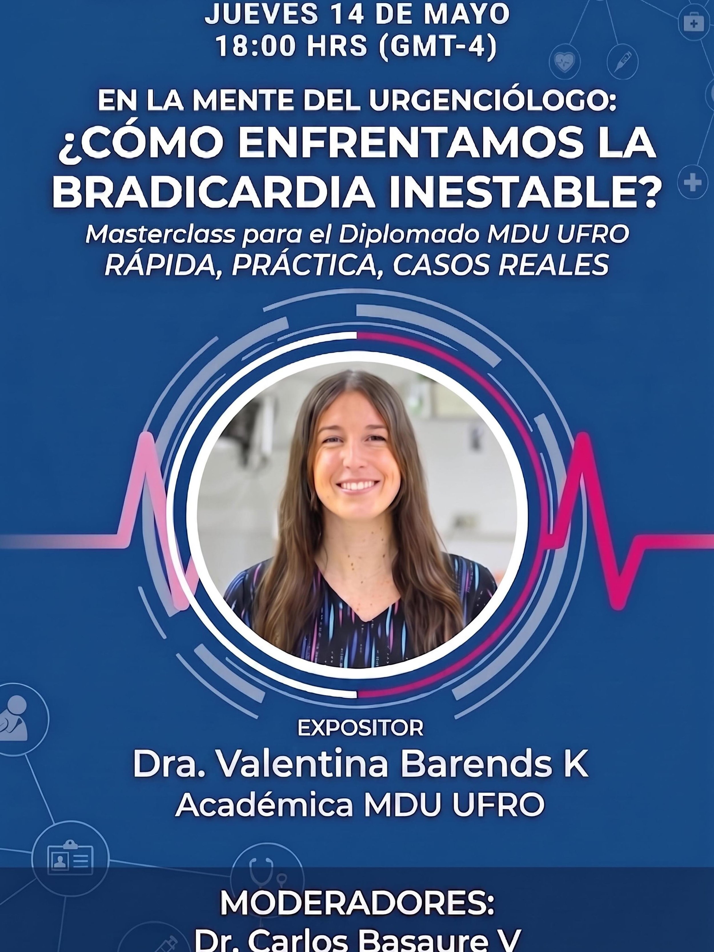 🚨 NUEVA MASTERCLASS MDU UFRO 🚨

En la mente del urgenci&oacute;logo:
⚡ &iquest;C&oacute;mo enfrentamos la bradicardia inestable?

Una sesi&oacute;n r&aacute;pida, pr&aacute;ctica y basada en casos reales, orientada al abordaje inicial, toma de deci