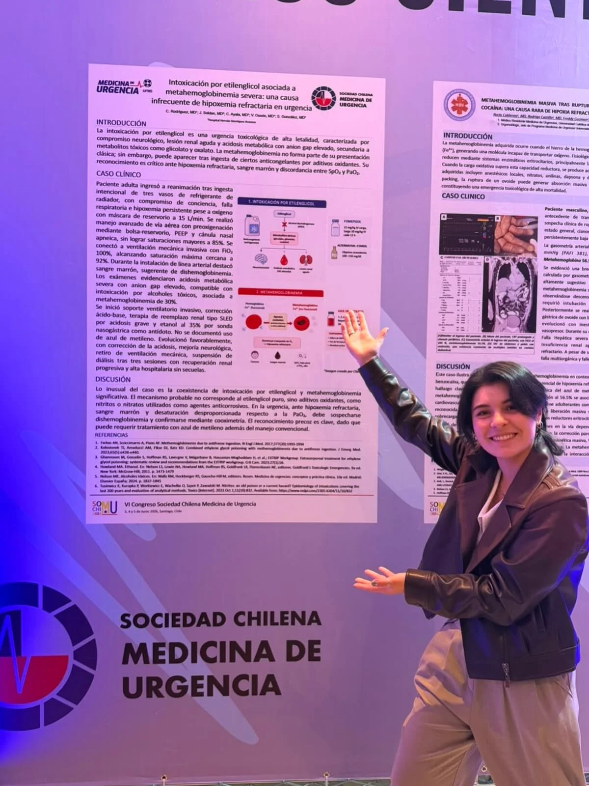 Tenemos ganadora🥇Queremos felicitar a nuestra becada Catalina Rodr&iacute;guez por quedarse con el primer lugar en la categor&iacute;a de caso cl&iacute;nico del concurso cient&iacute;fico de VI Congreso Chileno de Medicina de Urgencia 🥇