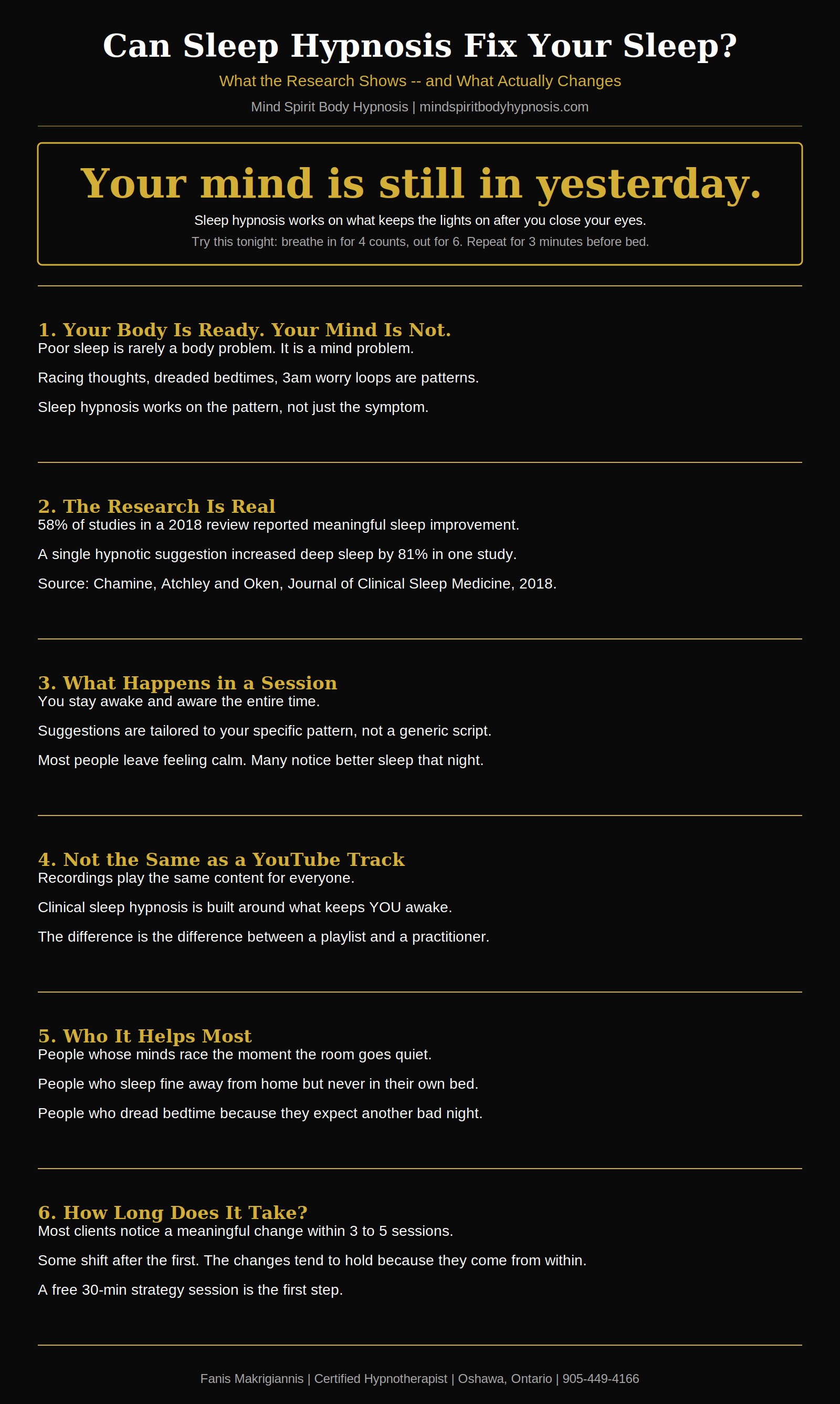Infographic sleep hypnosis