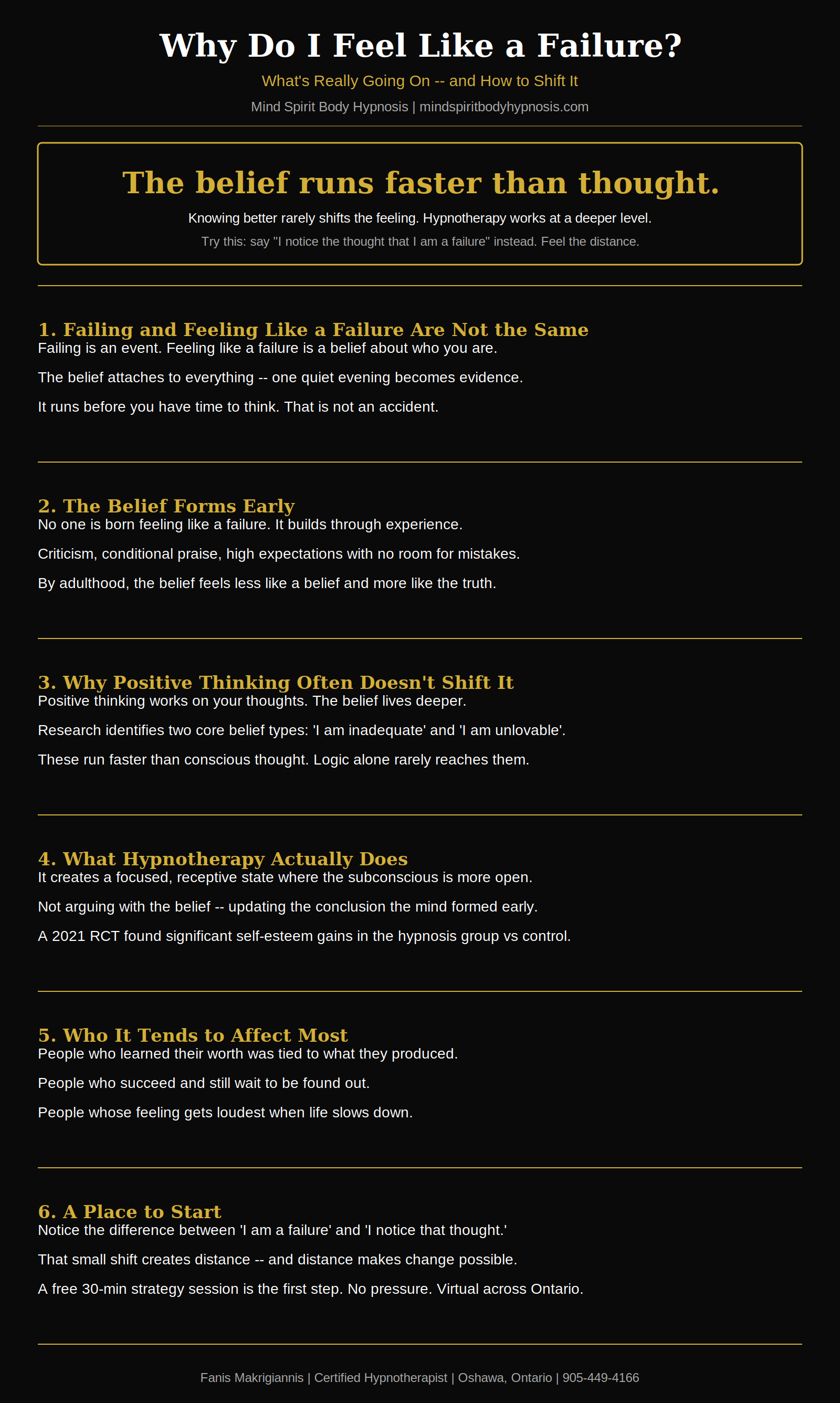 Infographic why I feel like a failure