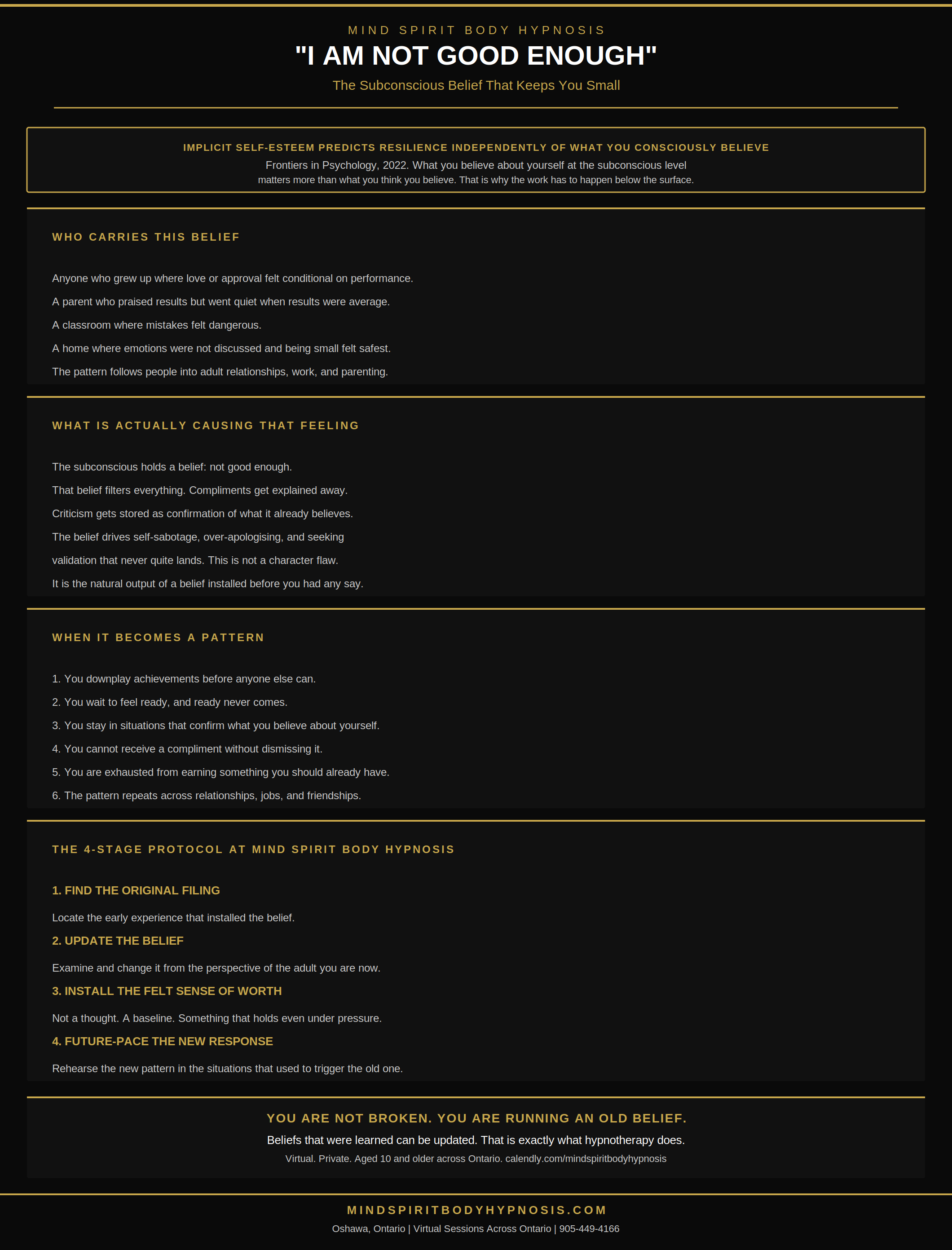 Infographic not enough hypnosis