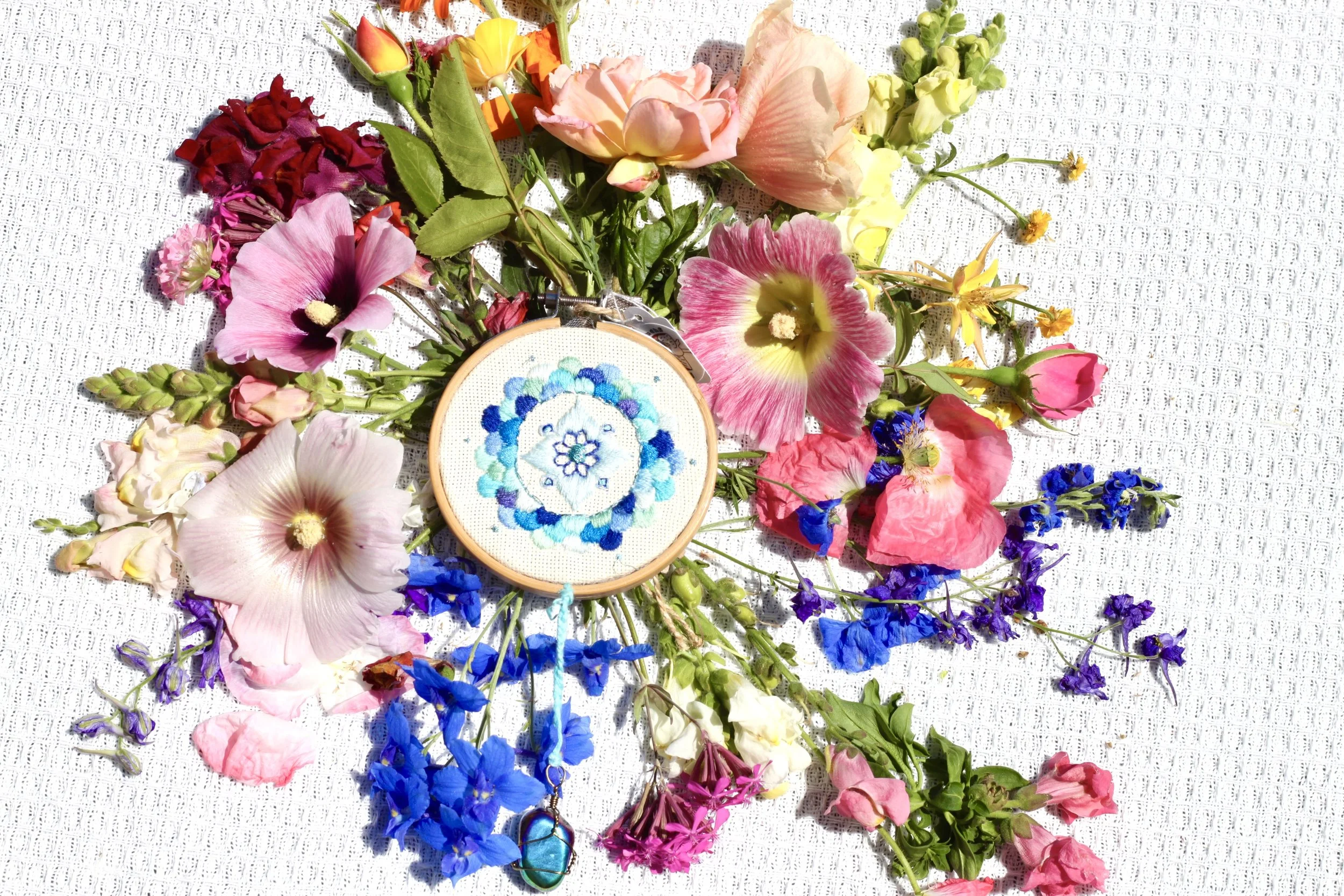 2 inch Sacred Healing Art Hoop - Throat Chakra