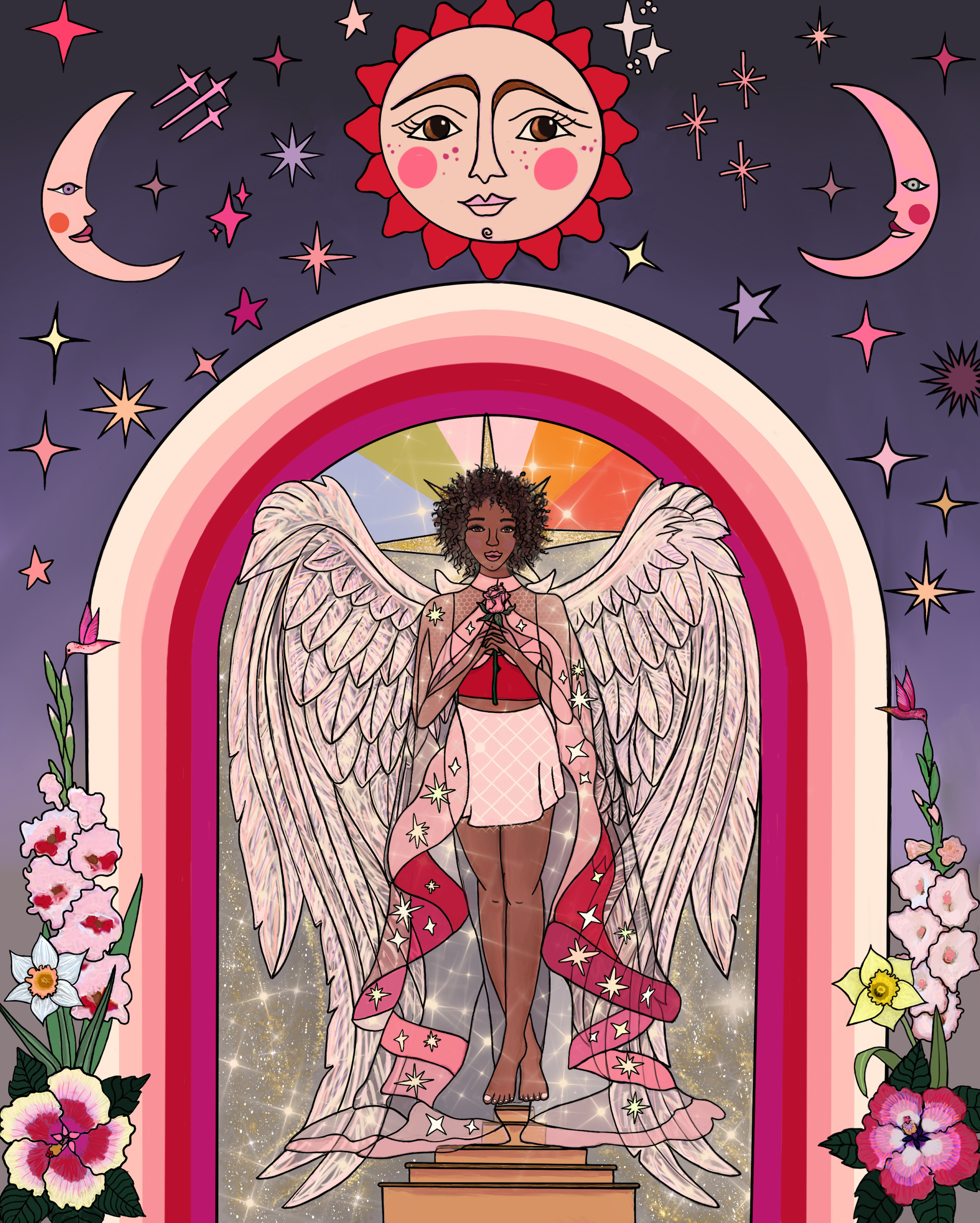 Archangel Chamuel Art Print