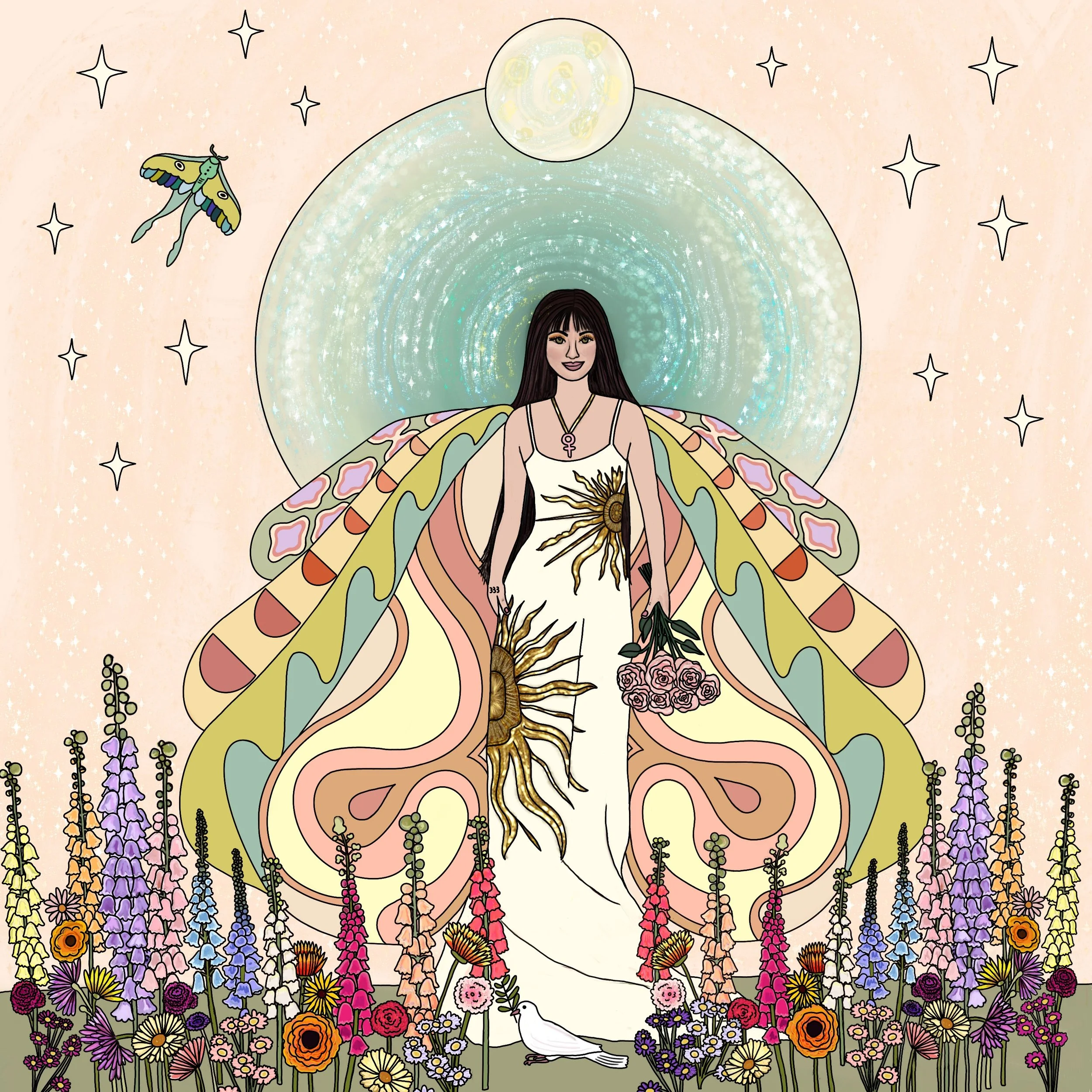 Archangel Haniel Art Print