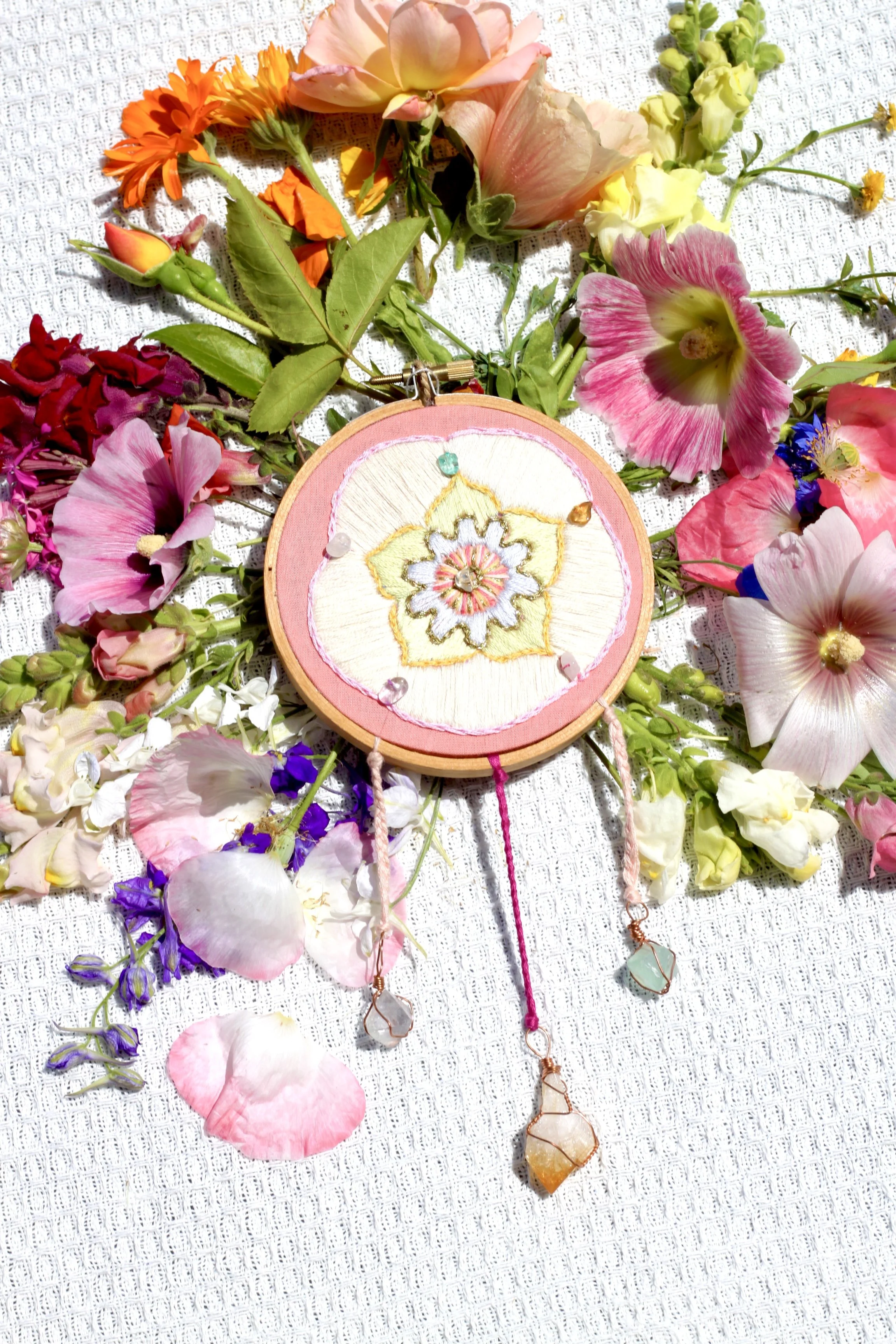 Peach Mandala Dreamcatcher