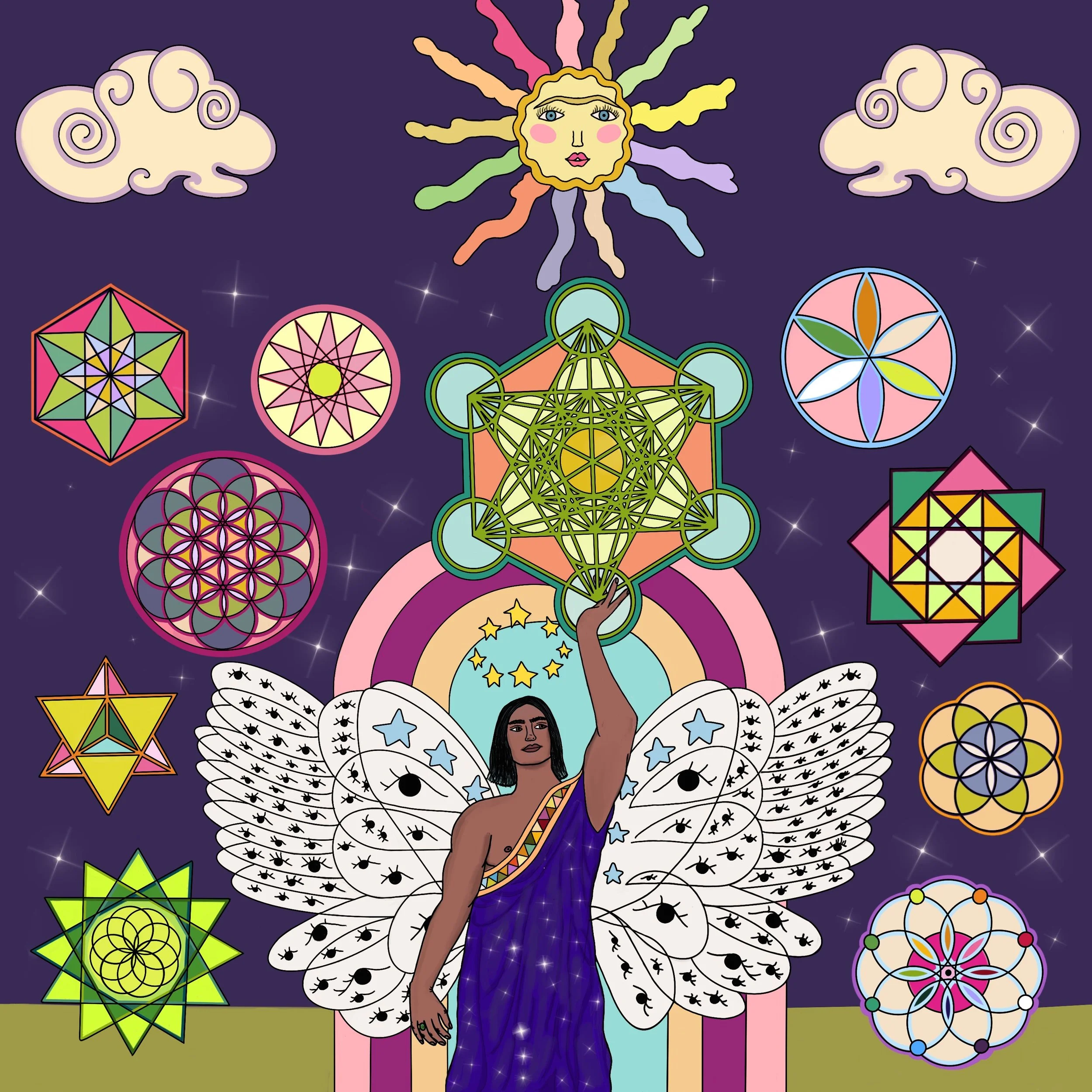 Archangel Metatron Art Print