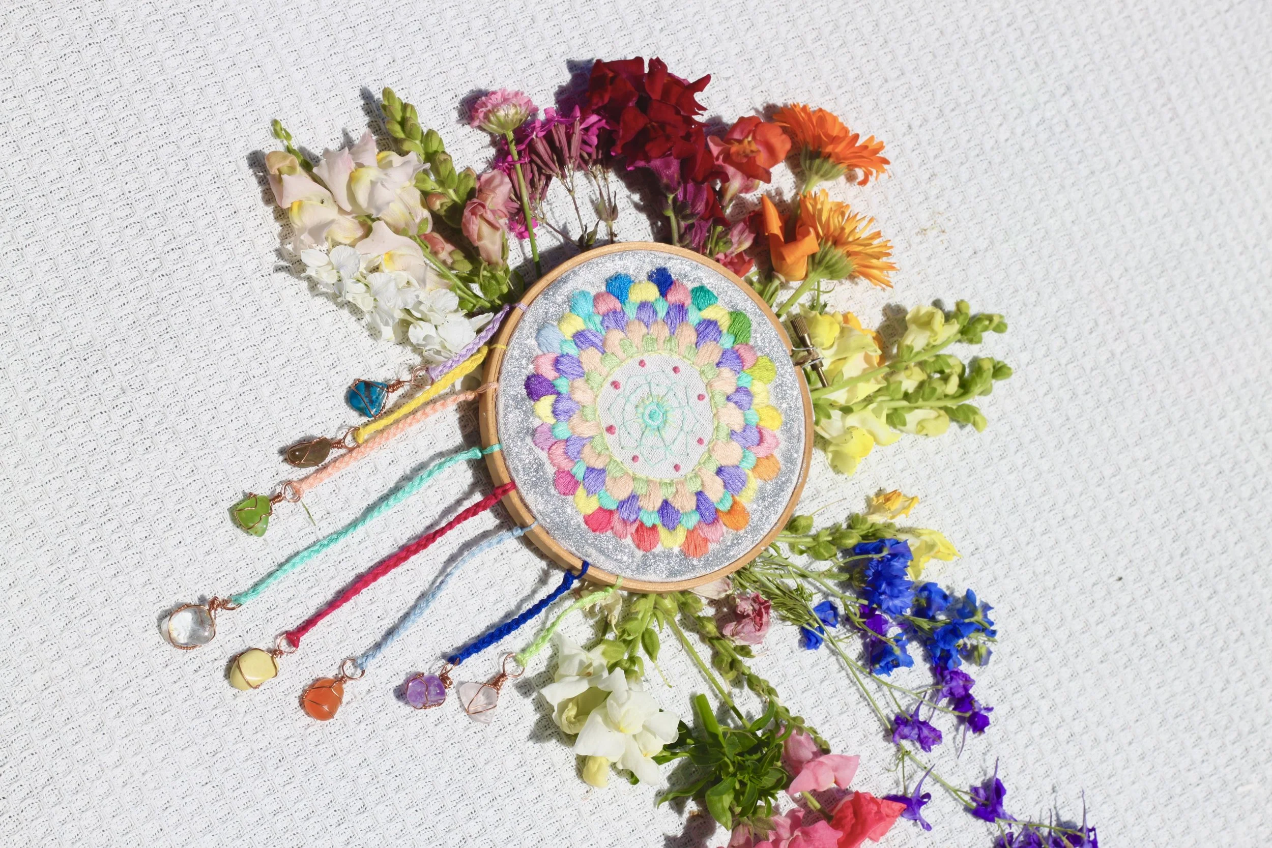 Rainbow Mandala Dreamcatcher