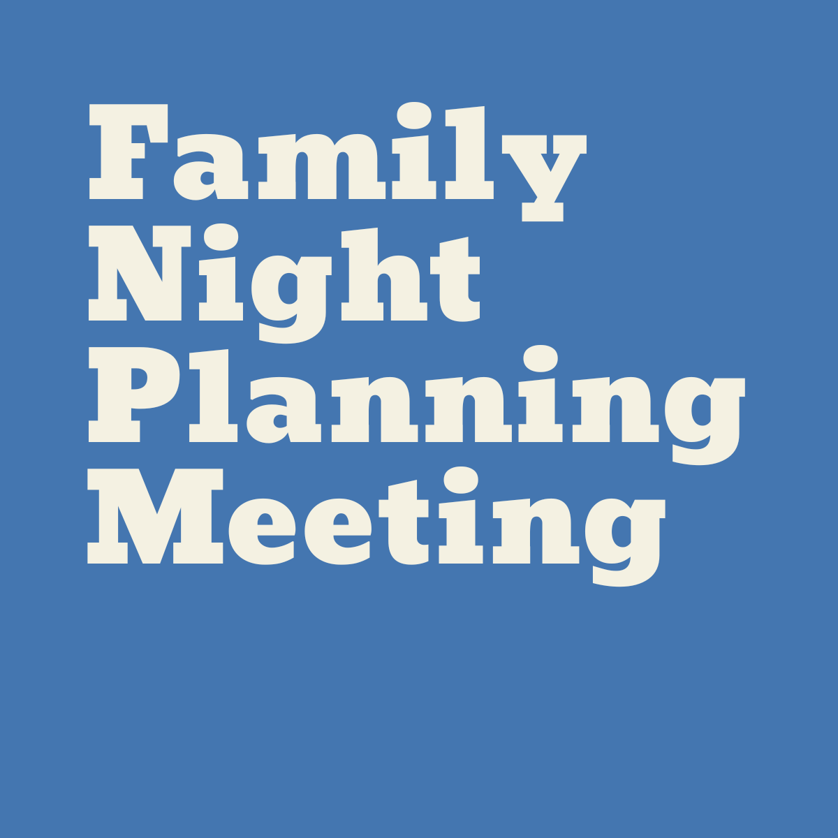 Fall Family Night - Planning Meeting