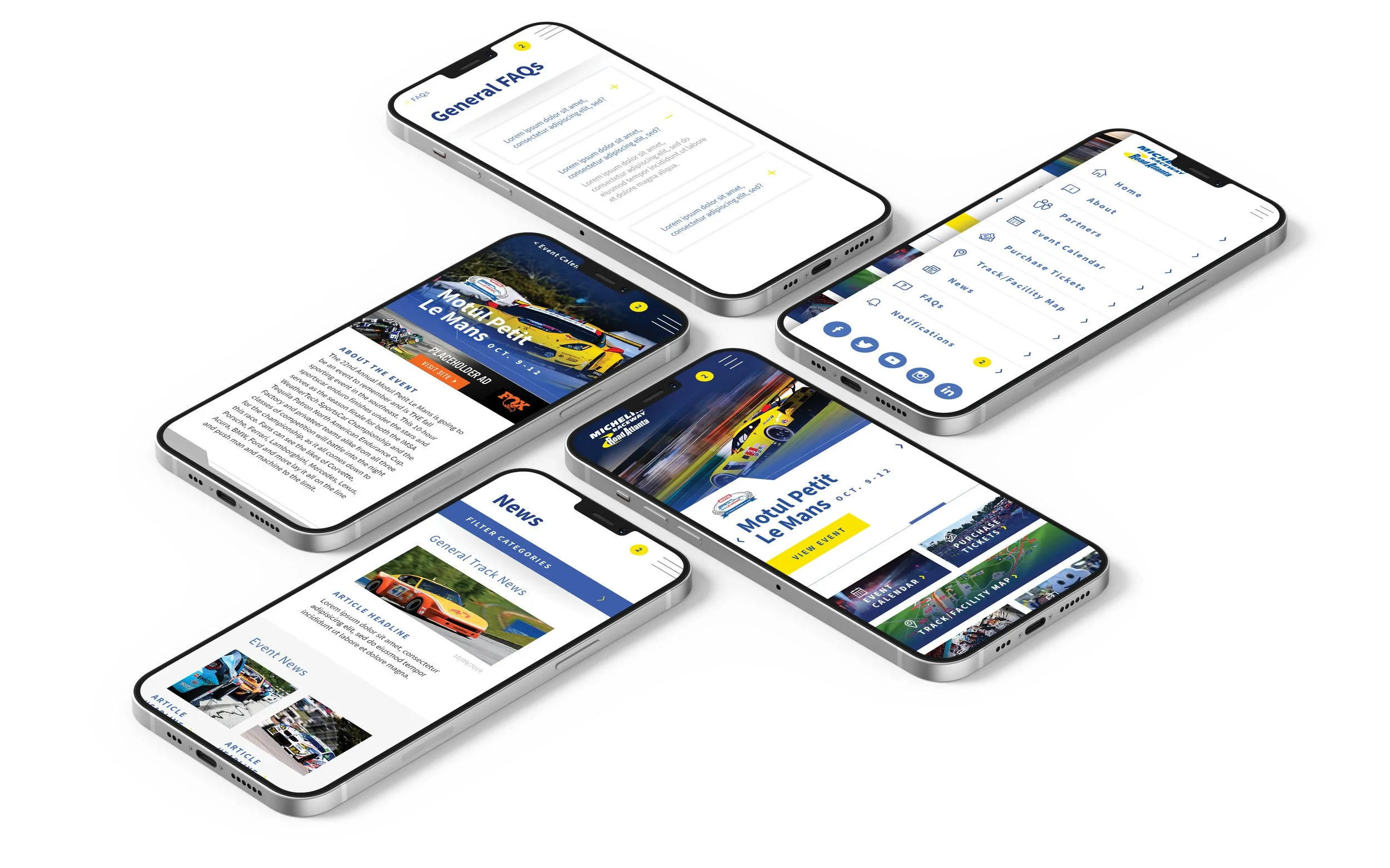 Michelin Raceway Road Atlanta: App Design