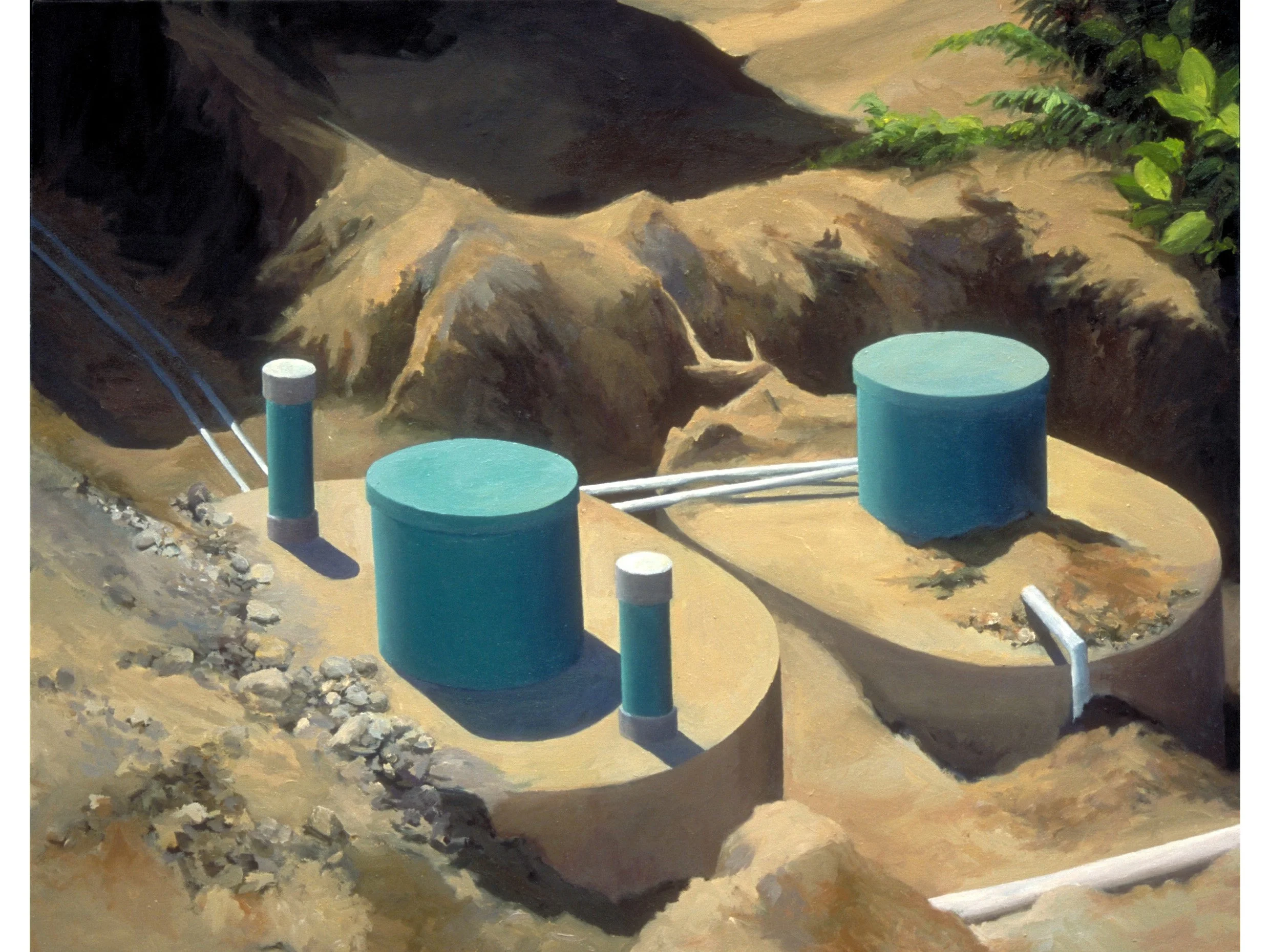 Septic system, oil on canvas, 40 x 36 inches