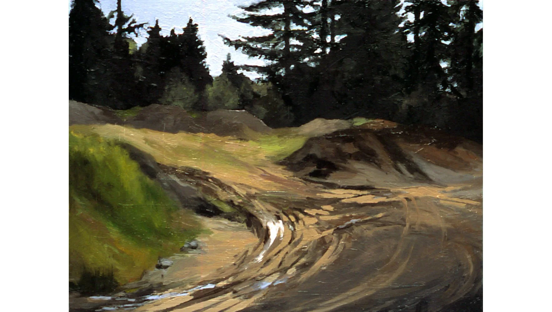 Landfill, oil on board, 14 x 12 inches