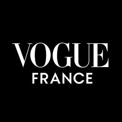 Vogue France logo on a black background.