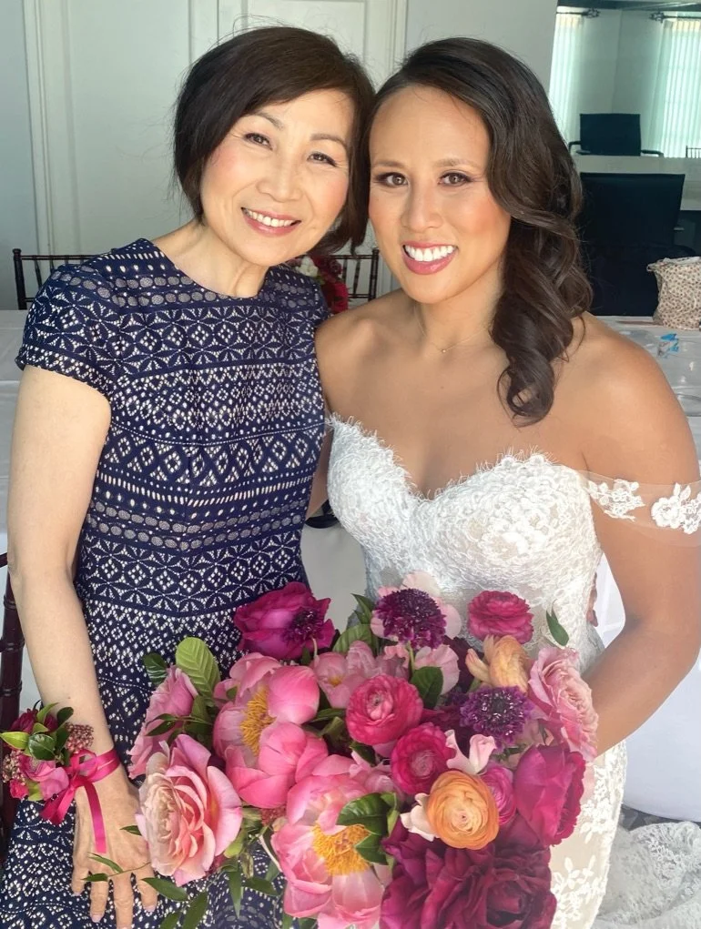 Bride and mother of the bride in the getting ready room before the ceremony