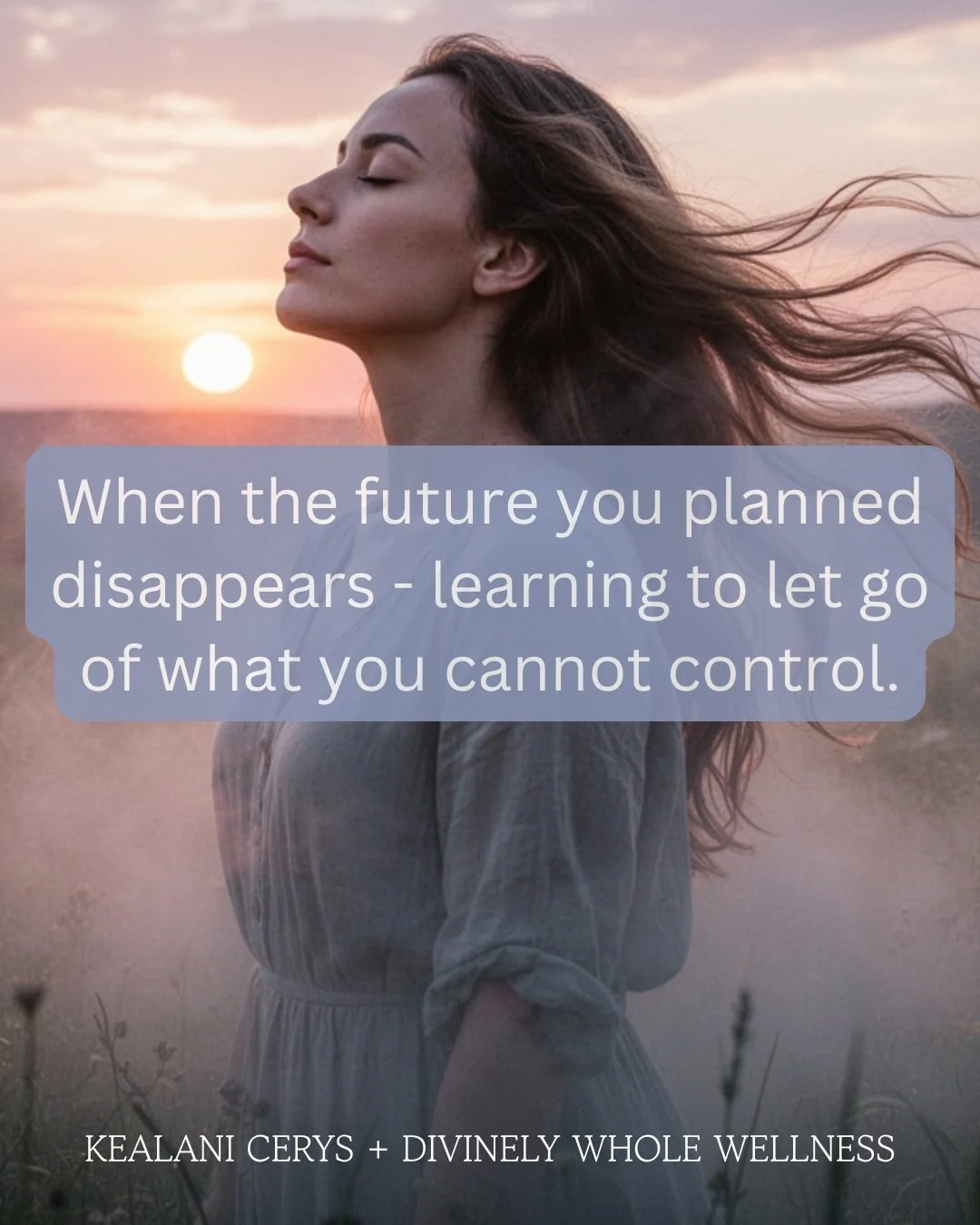 Sometimes letting go isn't about releasing something you still want. Sometimes it's about releasing the future you thought you were going to have.

I think we often underestimate how much of our sense of security comes from the future we imagine for 