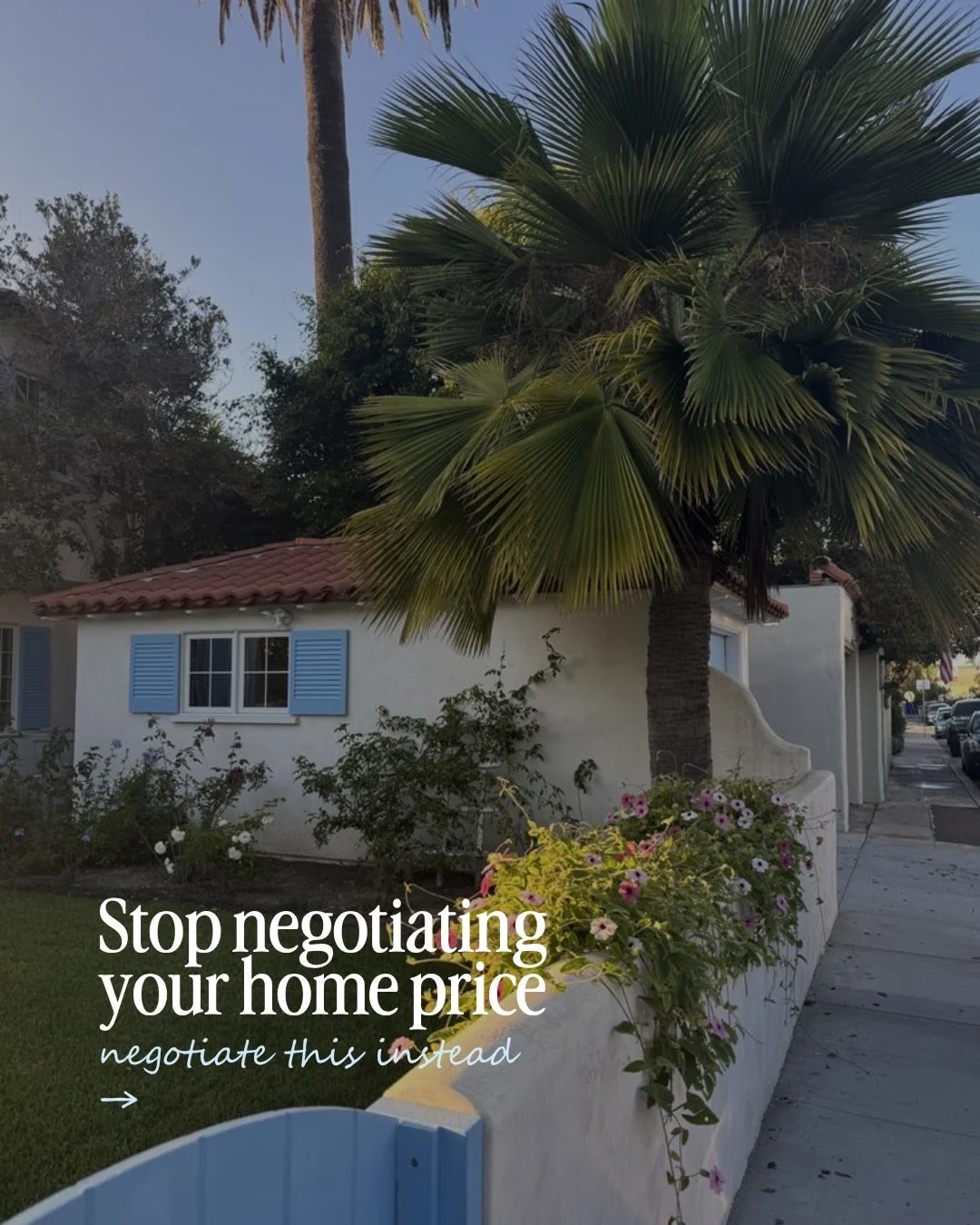 Most buyers come in ready to fight for a lower price, and I get it. That number feels like the biggest lever to pull 🏡

But after a decade in mortgage and 10 years in San Diego real estate, I can tell you there are a few moves that often save buyers