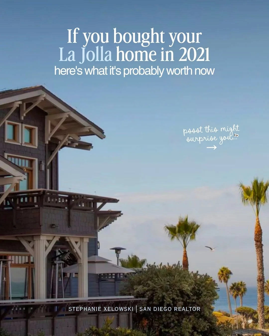 If you bought in La Jolla in 2021, you&rsquo;ve probably built more equity than you realize. 💙

The market has shifted in some really meaningful ways. Prices, mortgage rates, days on market, inventory, all of it. And it&rsquo;s why the conversations