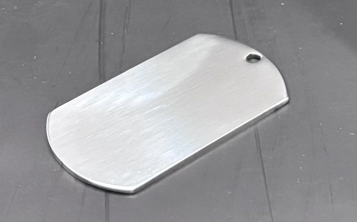 Military style pendant "dog tag" (no chain)
