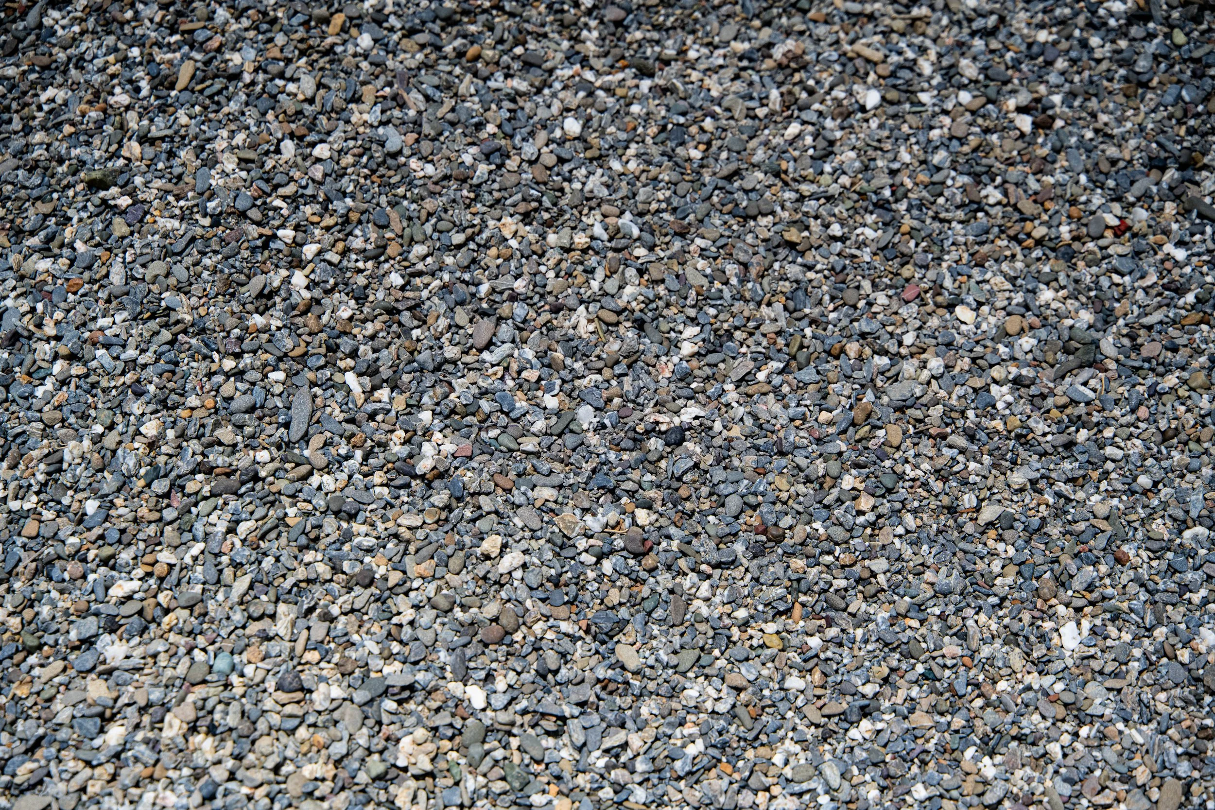Close-up view of small multicolored gravel stones.