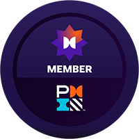 A circular badge with the Disney+ and Hulu logos and the word 'MEMBER' in the center.