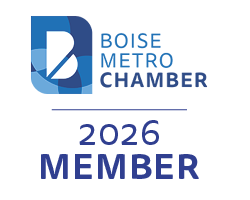 Boise Metro Chamber 2026 Member logo with the chamber's name and a stylized 'B' symbol.