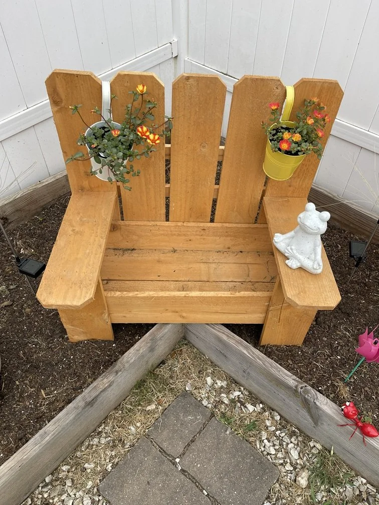 Handmade Cedar Bench Style Planter Front