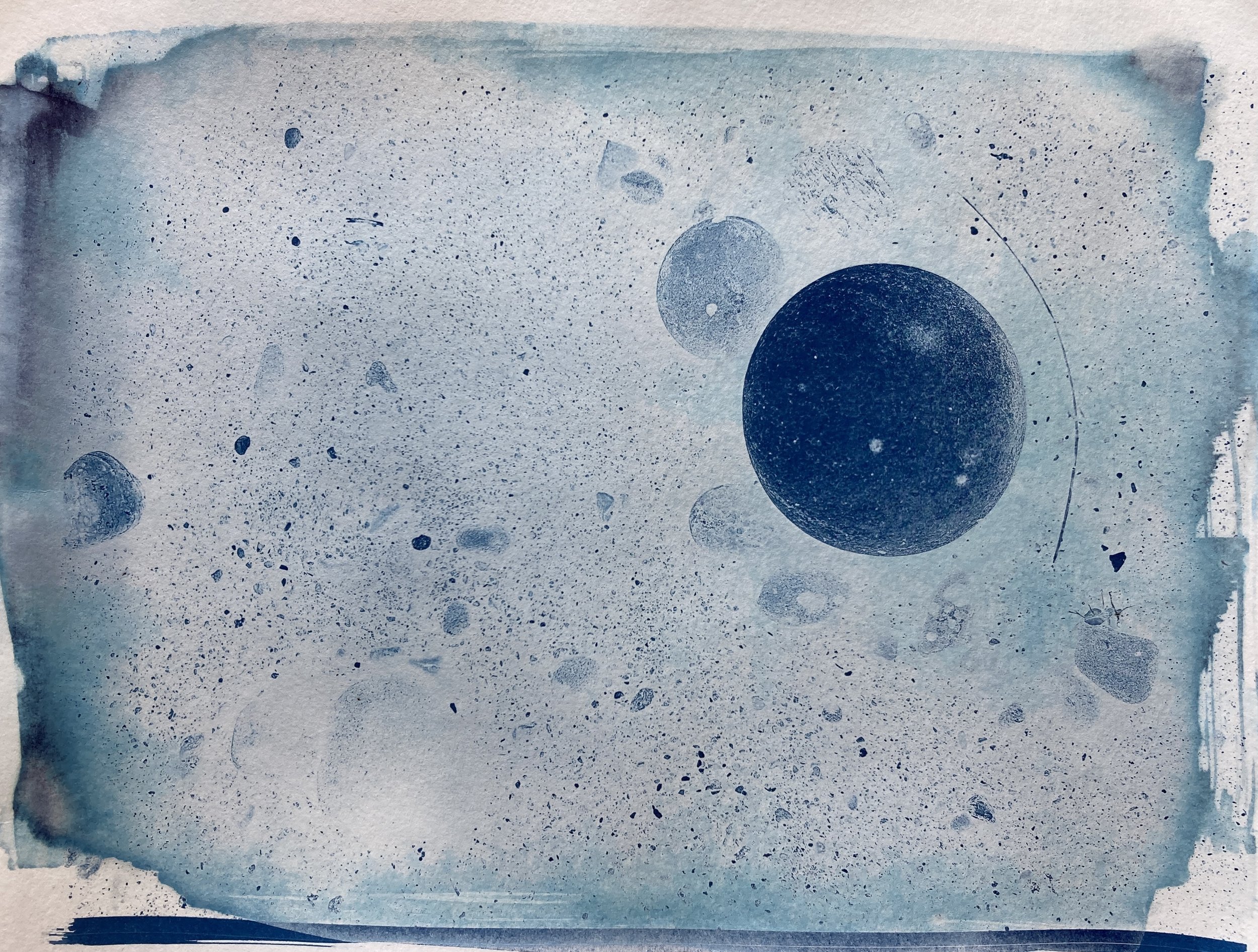 Space beach, Iceland (wet cyanotype)
