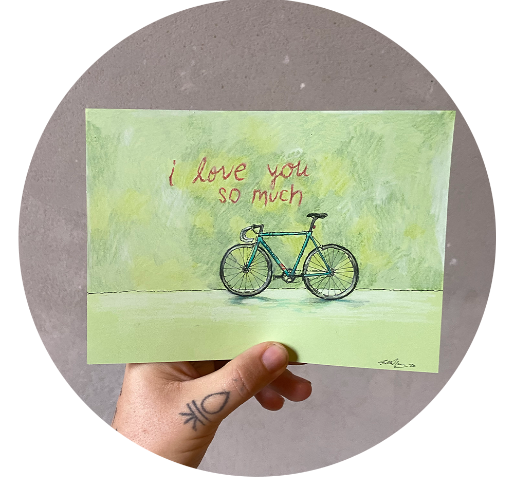 I Love You So Much Bike Portrait