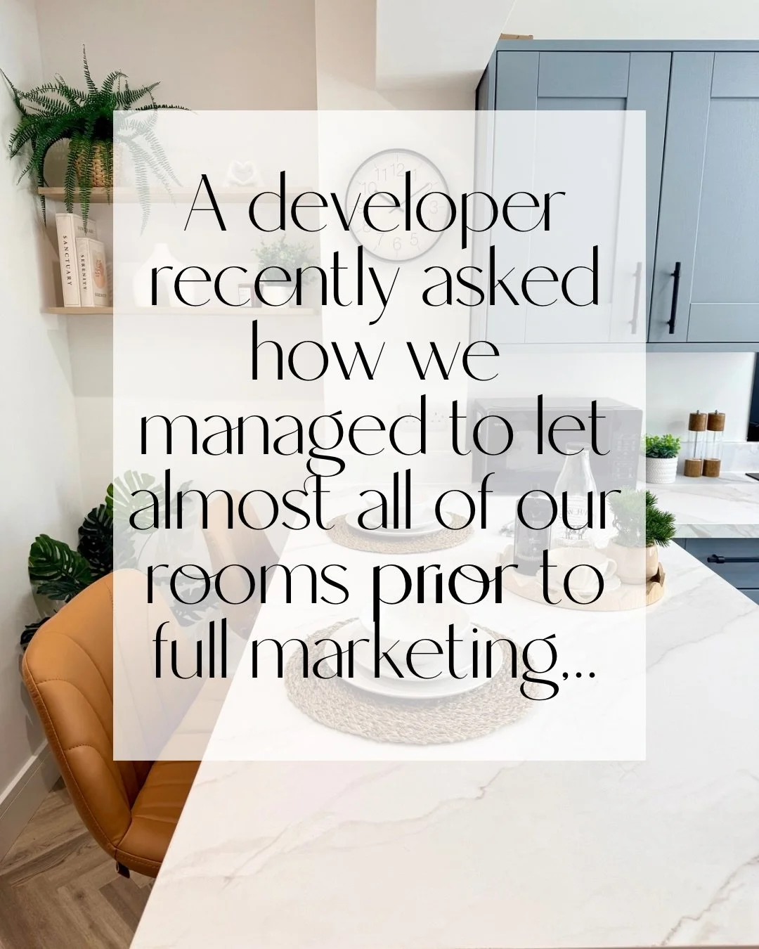A developer recently asked how we managed to let almost all of our rooms before full marketing 👀

His approach had always been to get the trades in first and think about design later, as long as compliance was sorted.

Compliance is non-negotiable, 