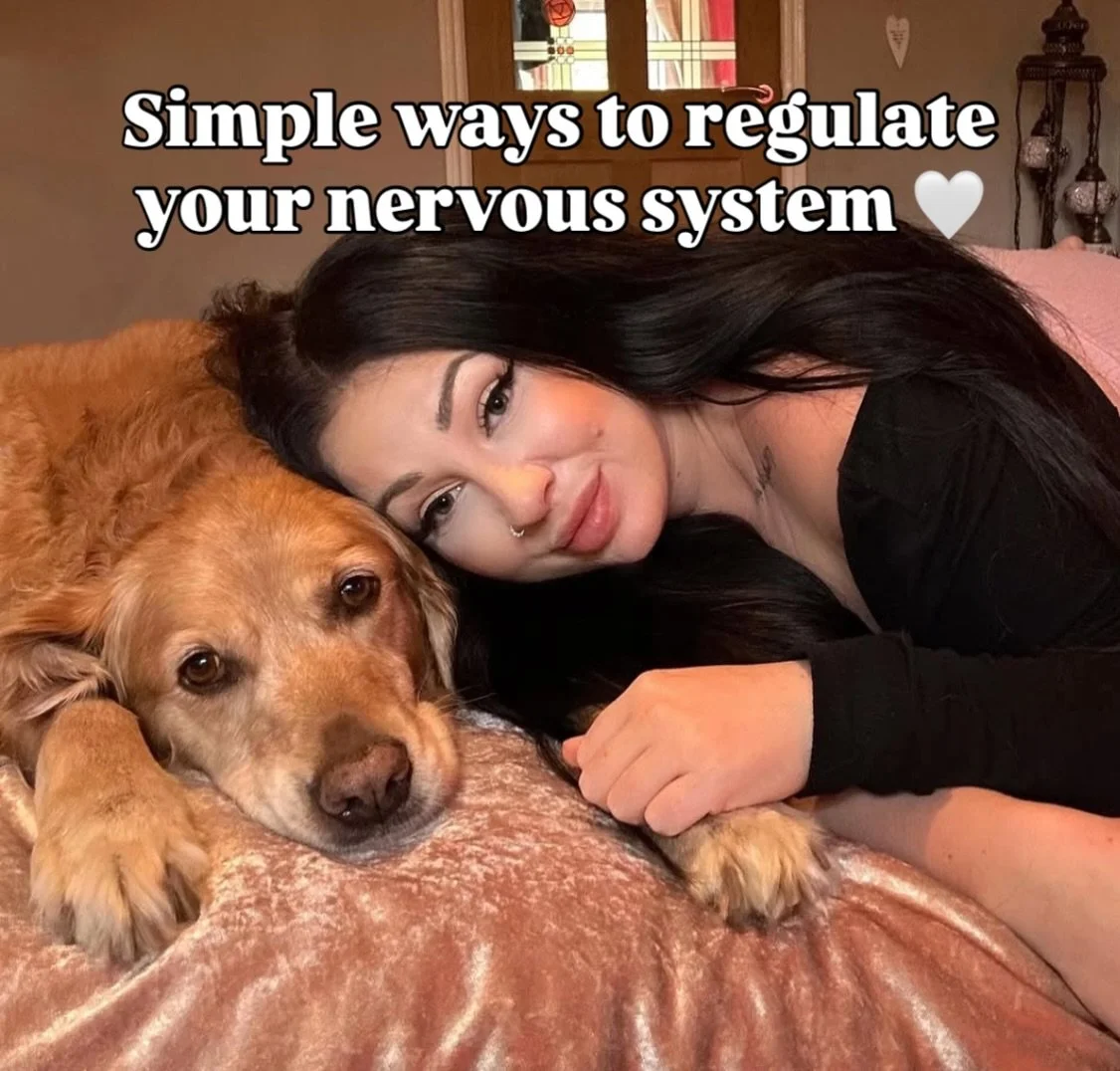 Nervous system regulation doesn&rsquo;t always come from complicated techniques.

Sometimes it&rsquo;s the simplest things.

A slow walk outside.
Spending time with someone who makes you feel safe.
A quiet moment without your phone.
Cuddling your pet