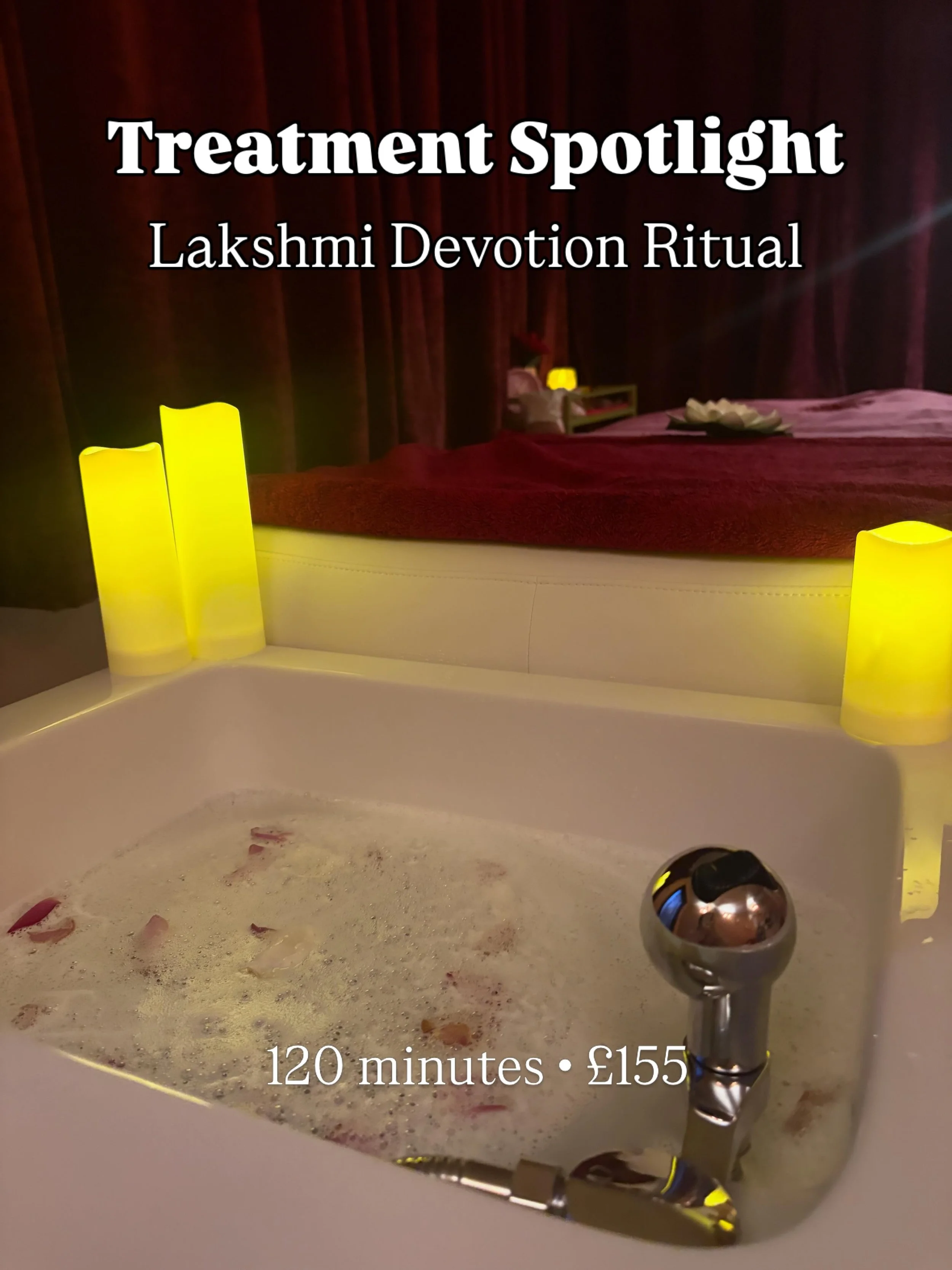 ✨ Treatment Spotlight: Lakshmi Devotion Ritual ✨

A heart-opening ritual designed to encourage softness, emotional calm, and deep nervous system rest.

This immersive 120 minute experience combines a rose petal foot ritual, full body aromatherapy mas