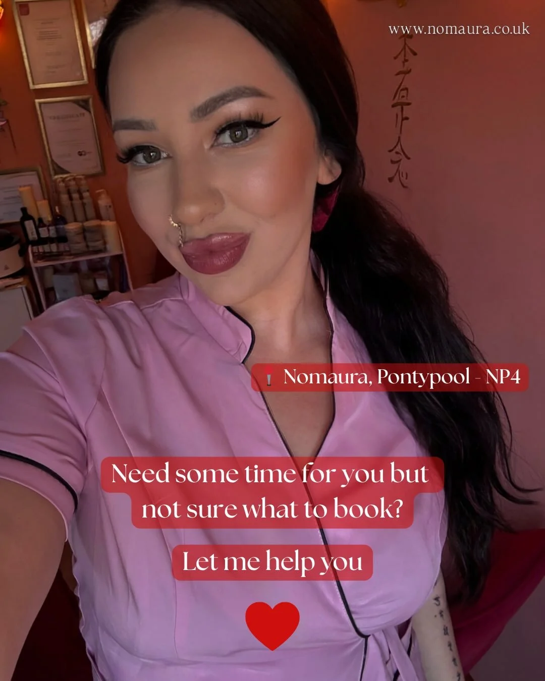 📍Nomaura - Pontypool, NP4 South Wales 
🦋 Massage &bull; Reiki &bull; Facials &bull; Reflexology &bull; Head Spa &bull; Infrared Sauna &bull; Holistic Rituals 
🌐 www.nomaura.co.uk 

The focus of Nomaura is creating treatments that feel intentional,