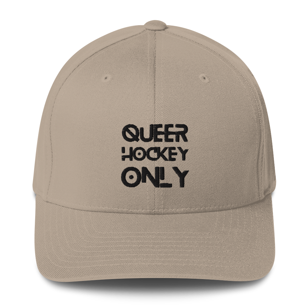 Queer hockey only black embroidery, structured Twill Cap