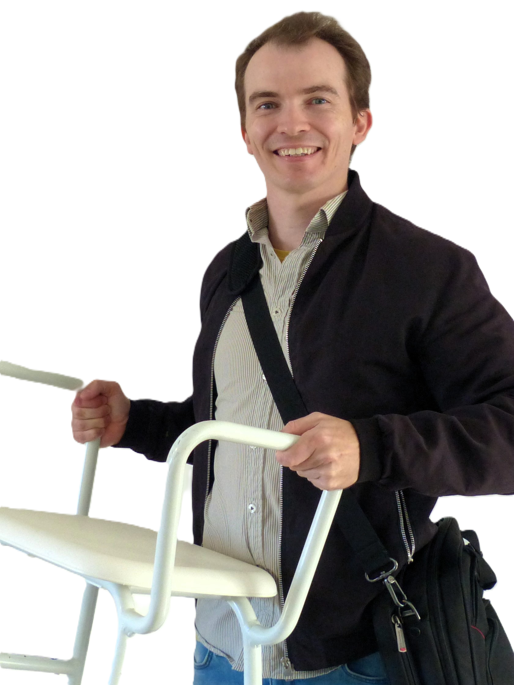 Occupational therapist holding equipment