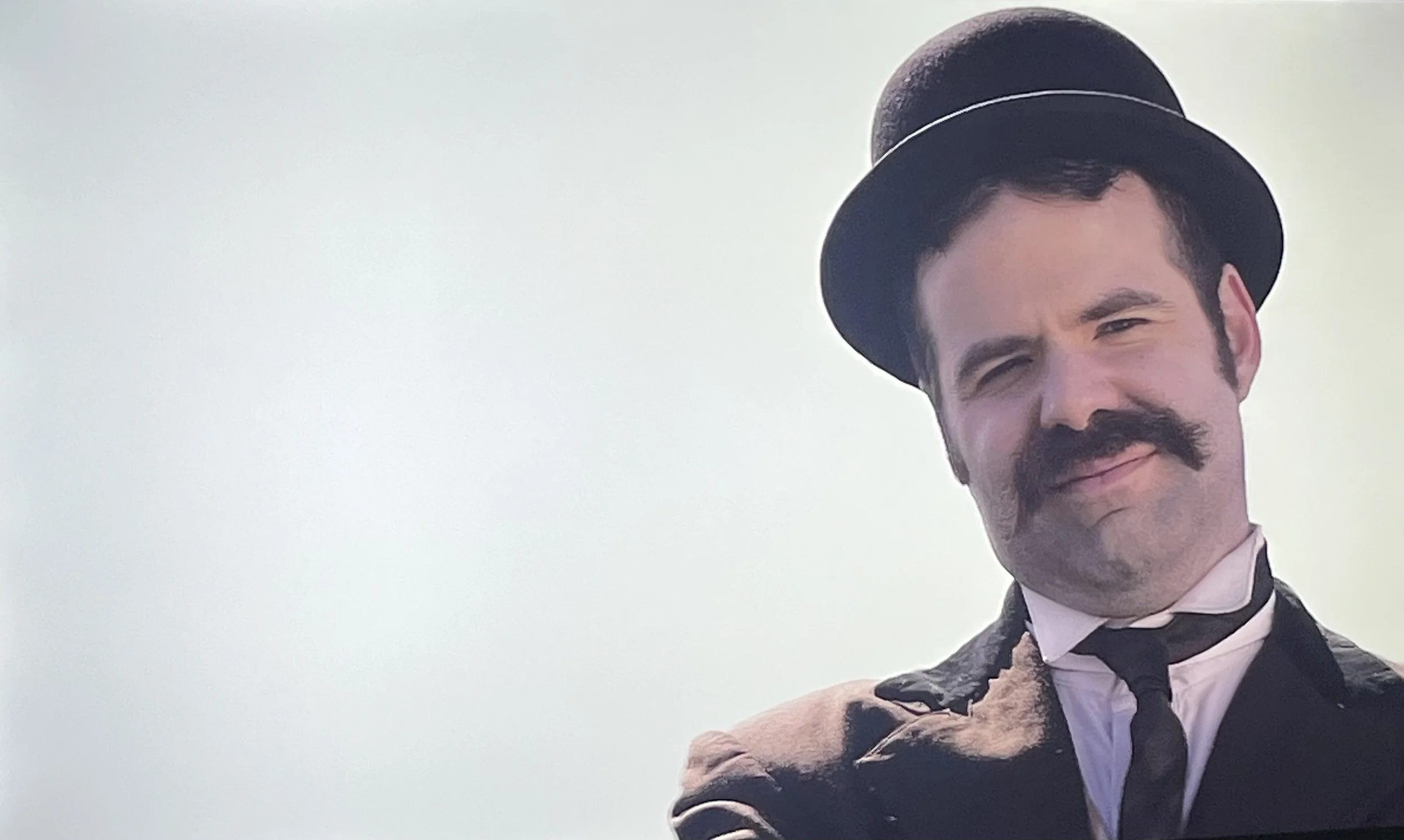 In "Mysteries at the Museum" as Harry Cornish (the mustache is fake, sadly)
