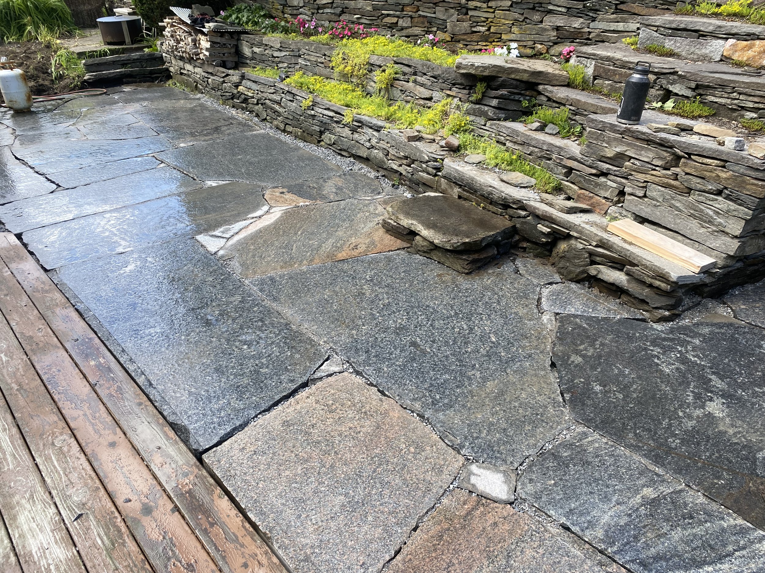 Granite Patio in Pomfret, VT