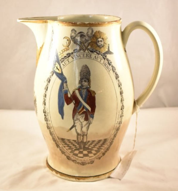 Boston Fusiliers Pitcher, c. 1790, NHS Collections.