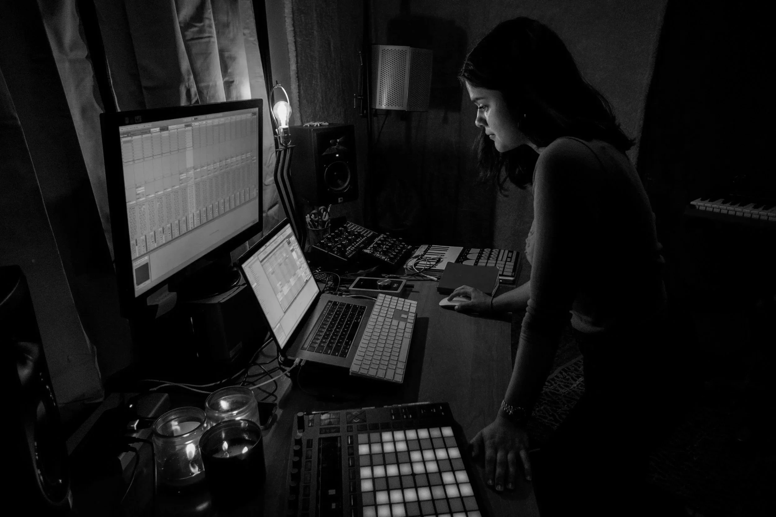 Danielle Thwaites in the studio