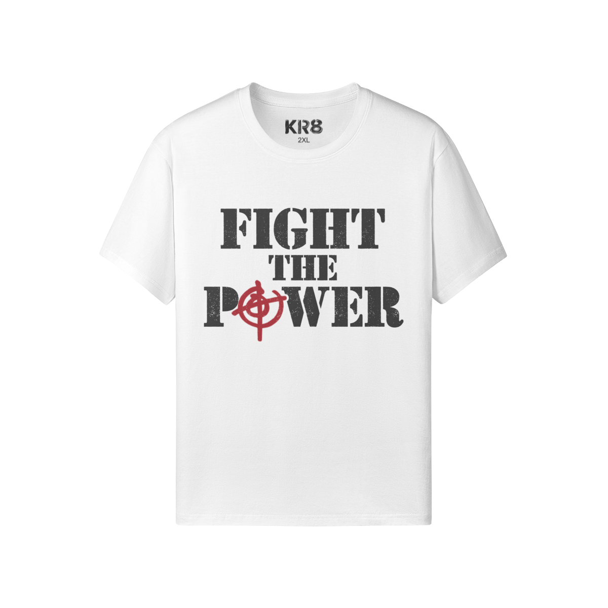 FIGHT THE POWER Metallic Red Logo