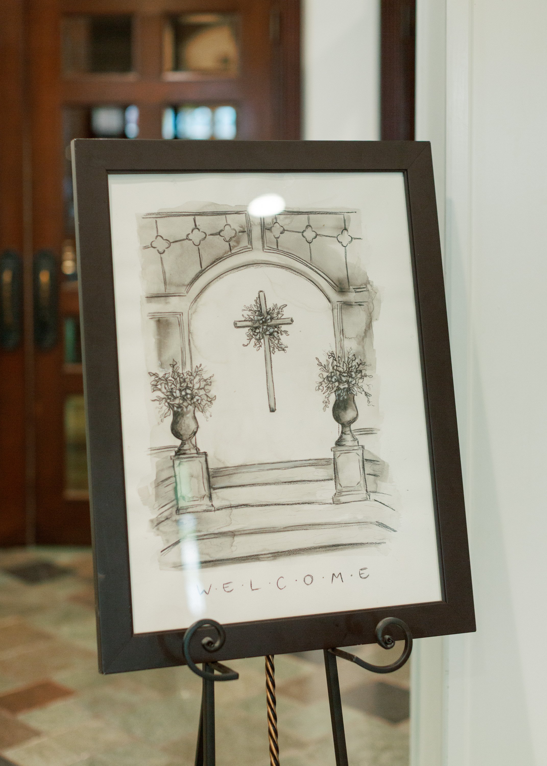 Brandt Wedding: ceremony welcome sign