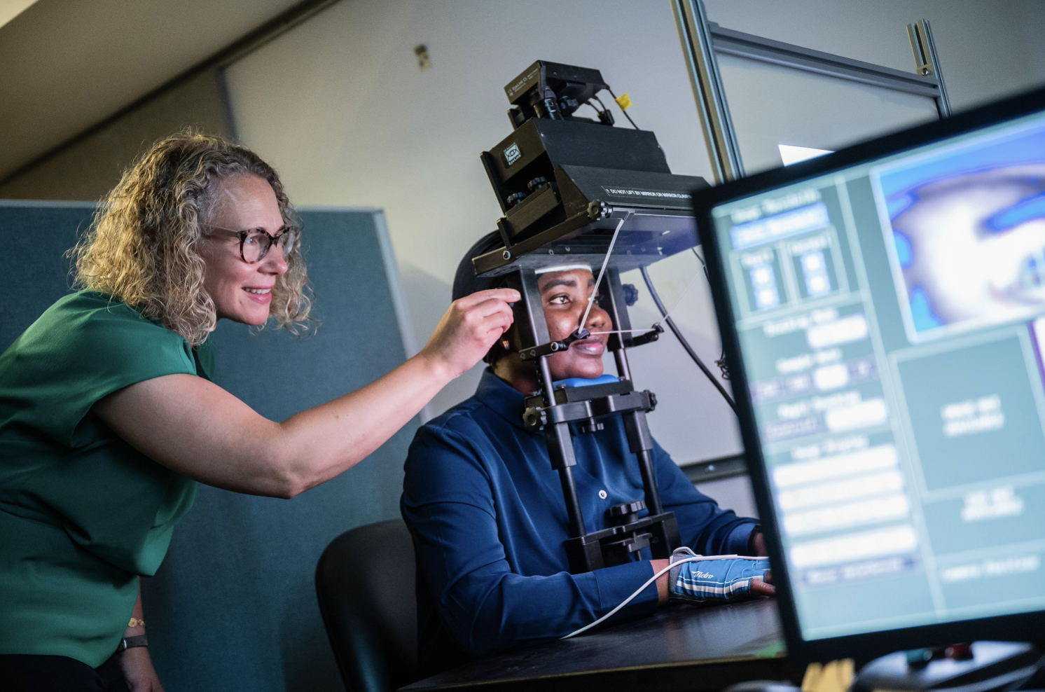 Dr. Spering in the UBC lab.