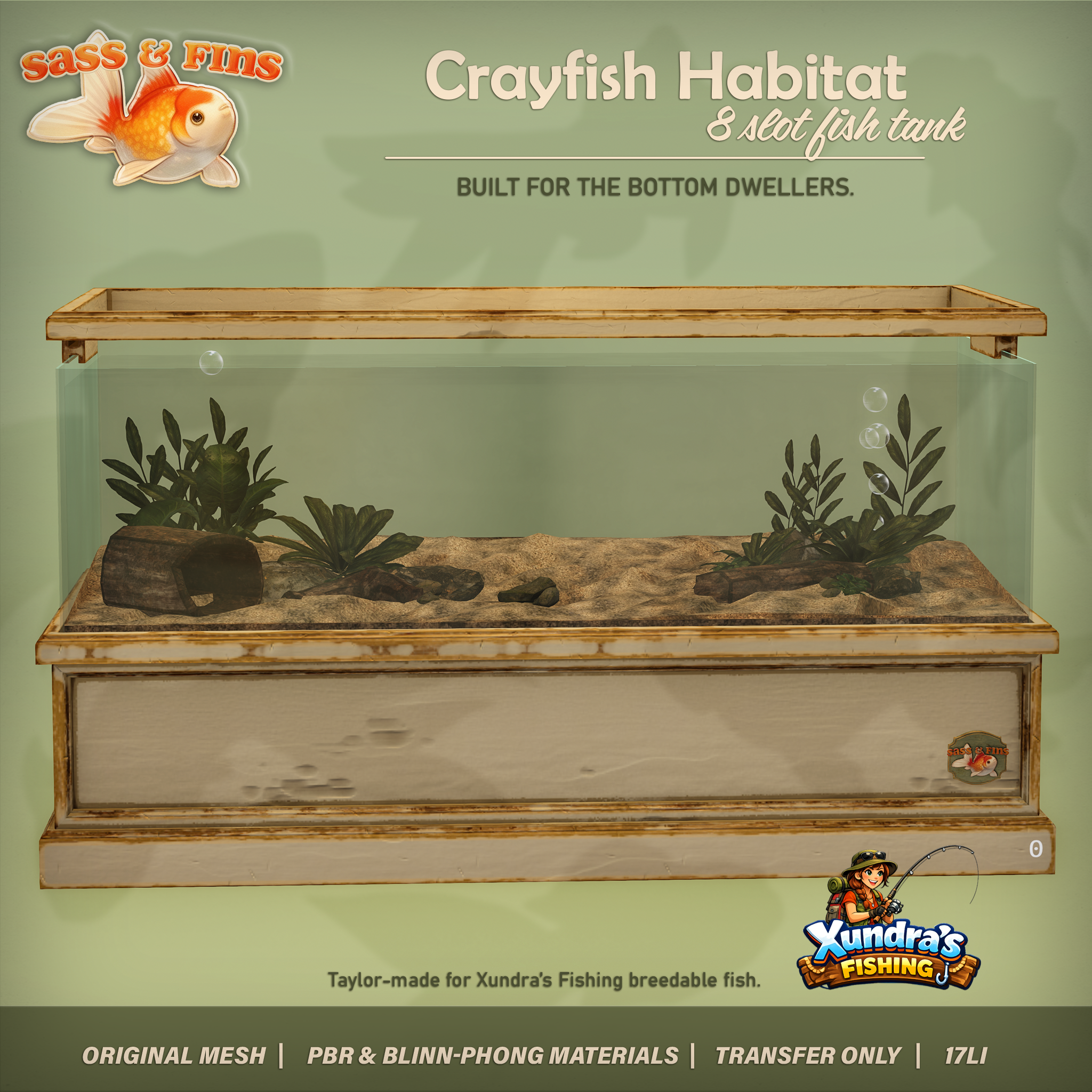 Crayfish Habitat Tank (8 Slot)