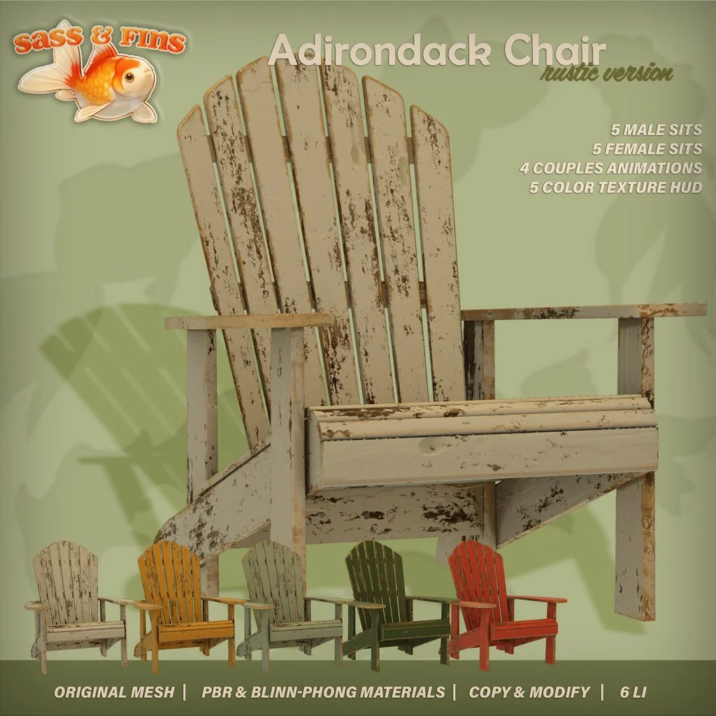 Adirondack Chair – Rustic Version
