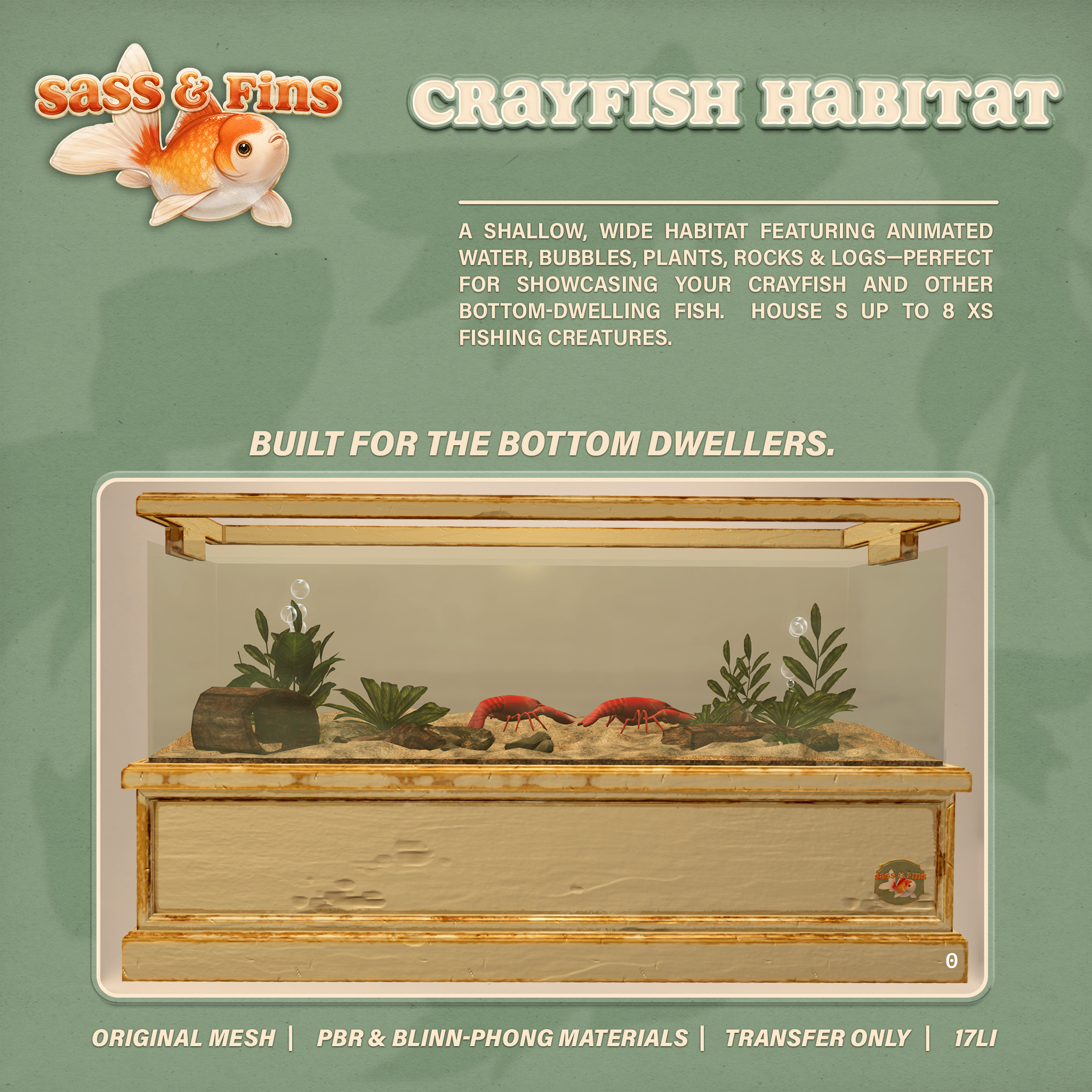 Crayfish Habitat Tank (8 Slot)