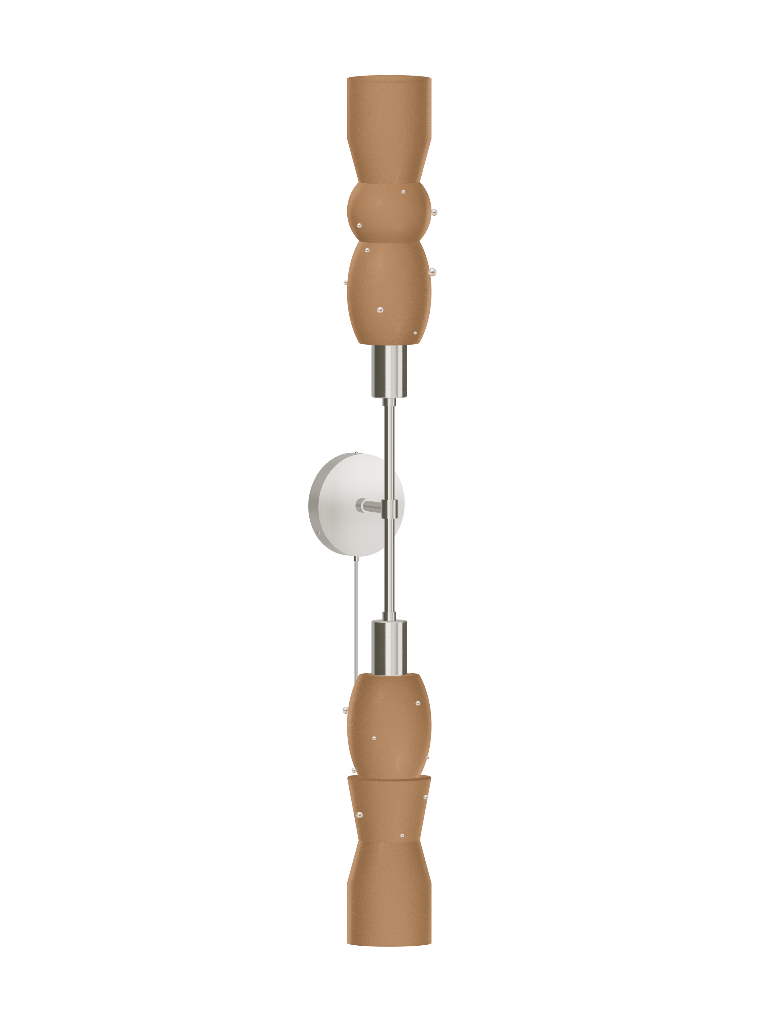 Scar Plus One in Frosted Brown with Pearls and nickel hardware, Plug-in, light off