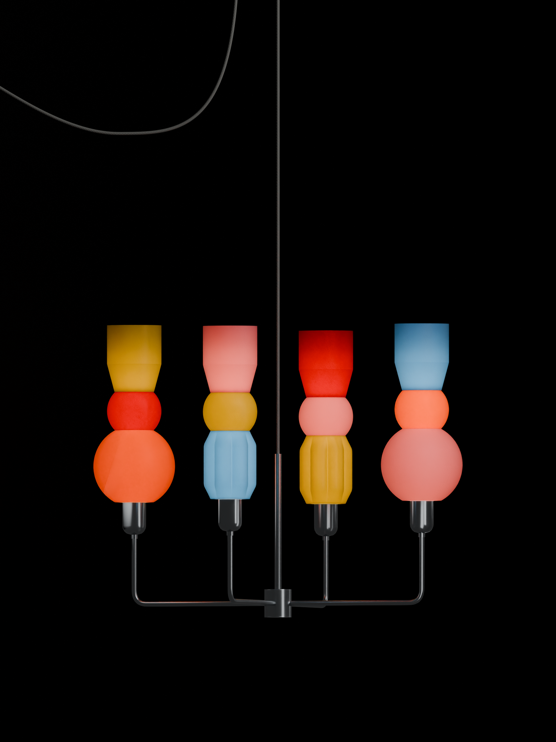 Benny Auburn in French Monk, Sakura Pink, Cordovan, Orange, Twill with nickel hardware, plug-in, light on.